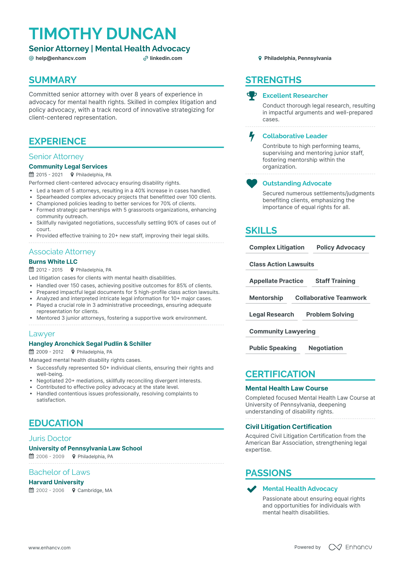 5 Senior Attorney Resume Examples & Guide for 2024