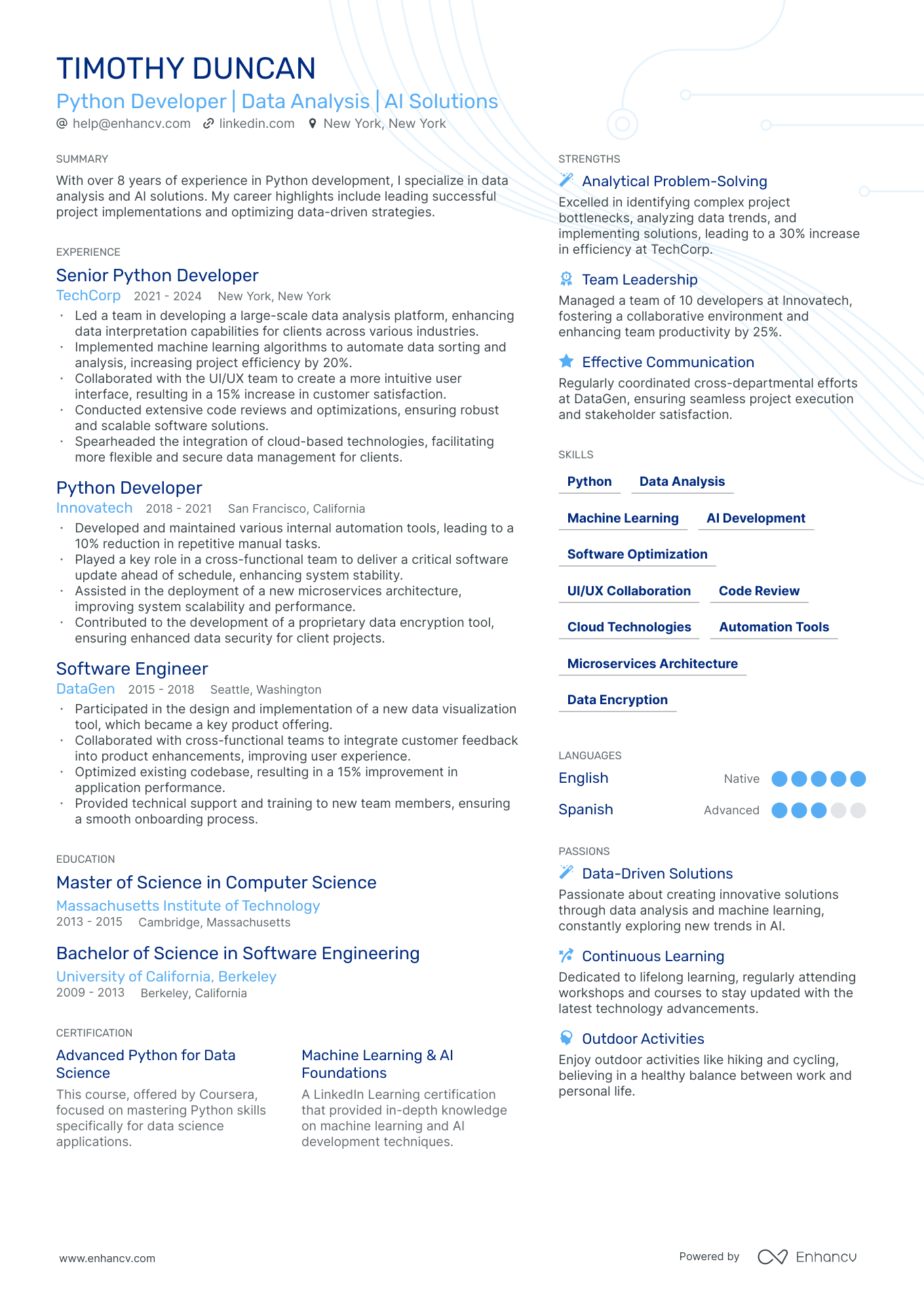 8 Python Developer Resume Examples & Guide for 2024