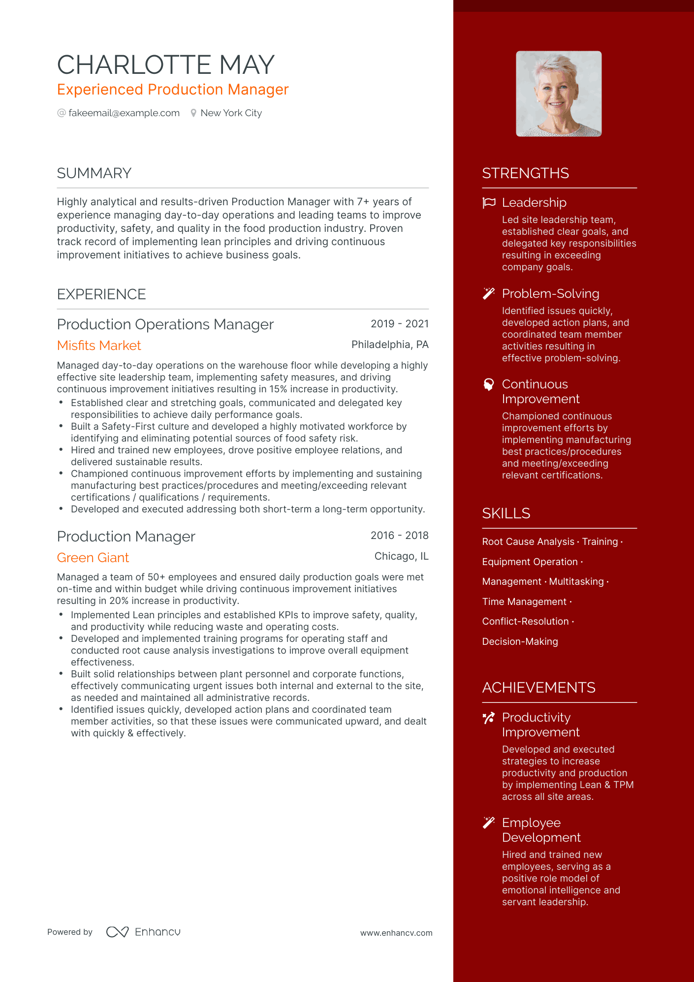 5 Production Manager Resume Examples & Guide for 2023