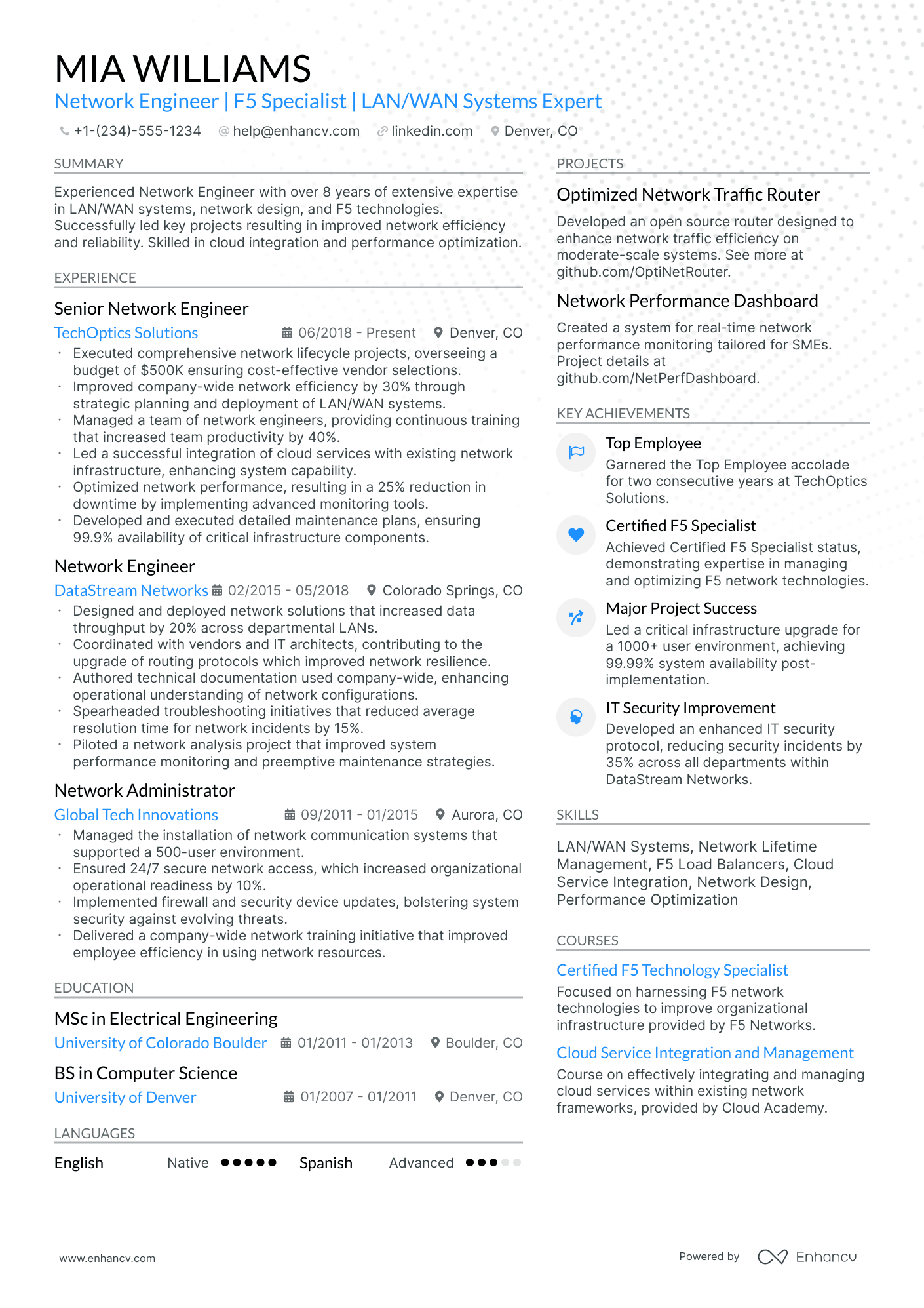 10 F5 Network Engineer Resume Examples & Guide for 2026