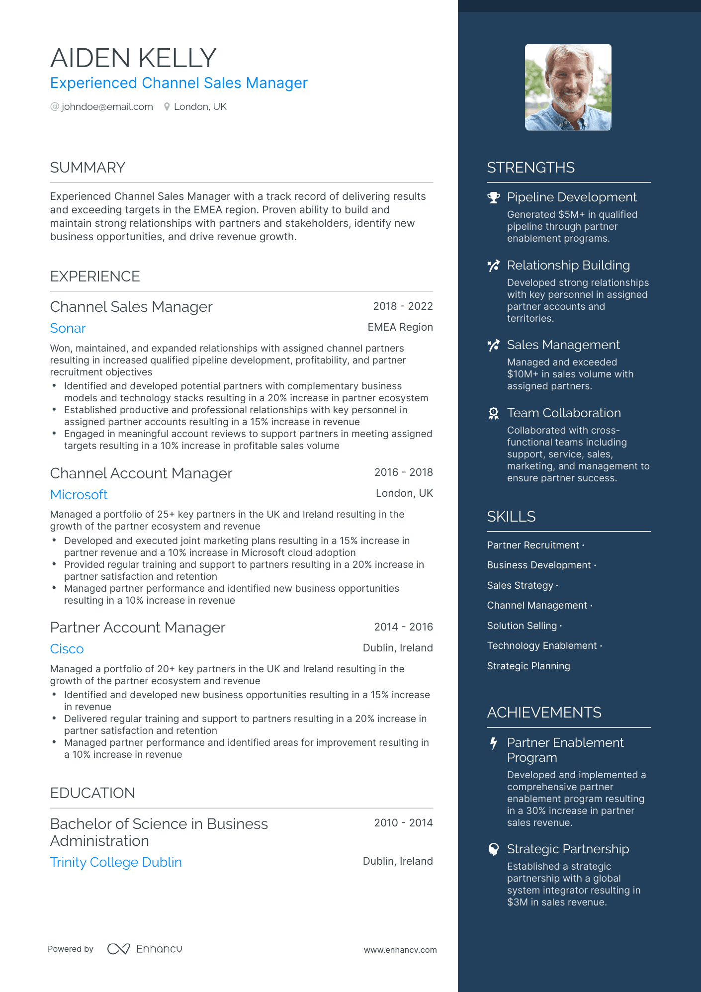 5 Channel Sales Manager Resume Examples & Guide for 2023