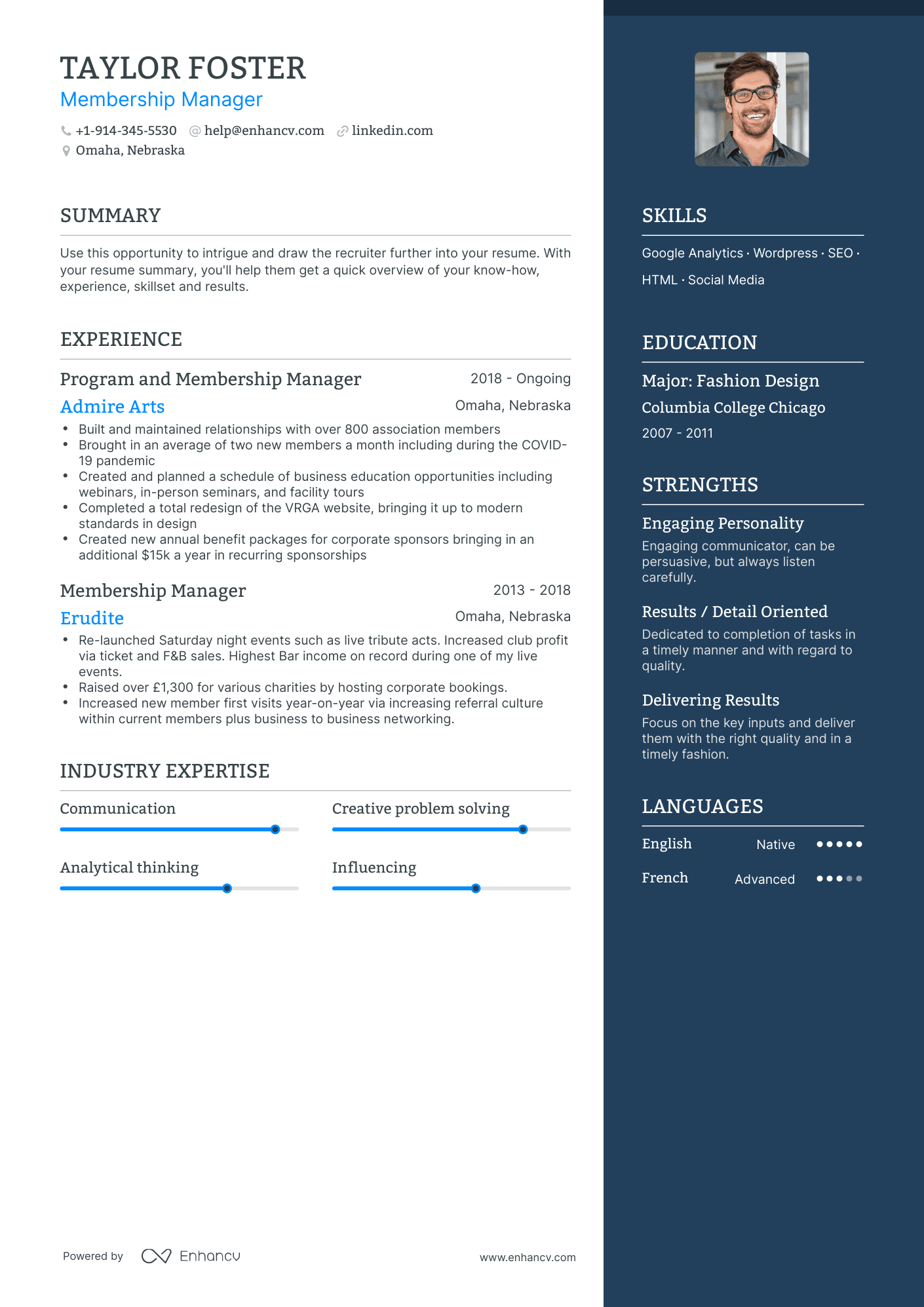 Membership Manager Resume Examples & Guide for 2023 (Layout, Skills ...