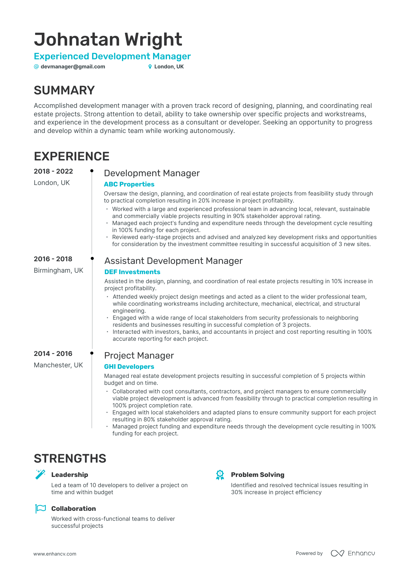 5 Development Manager Resume Examples & Guide for 2023