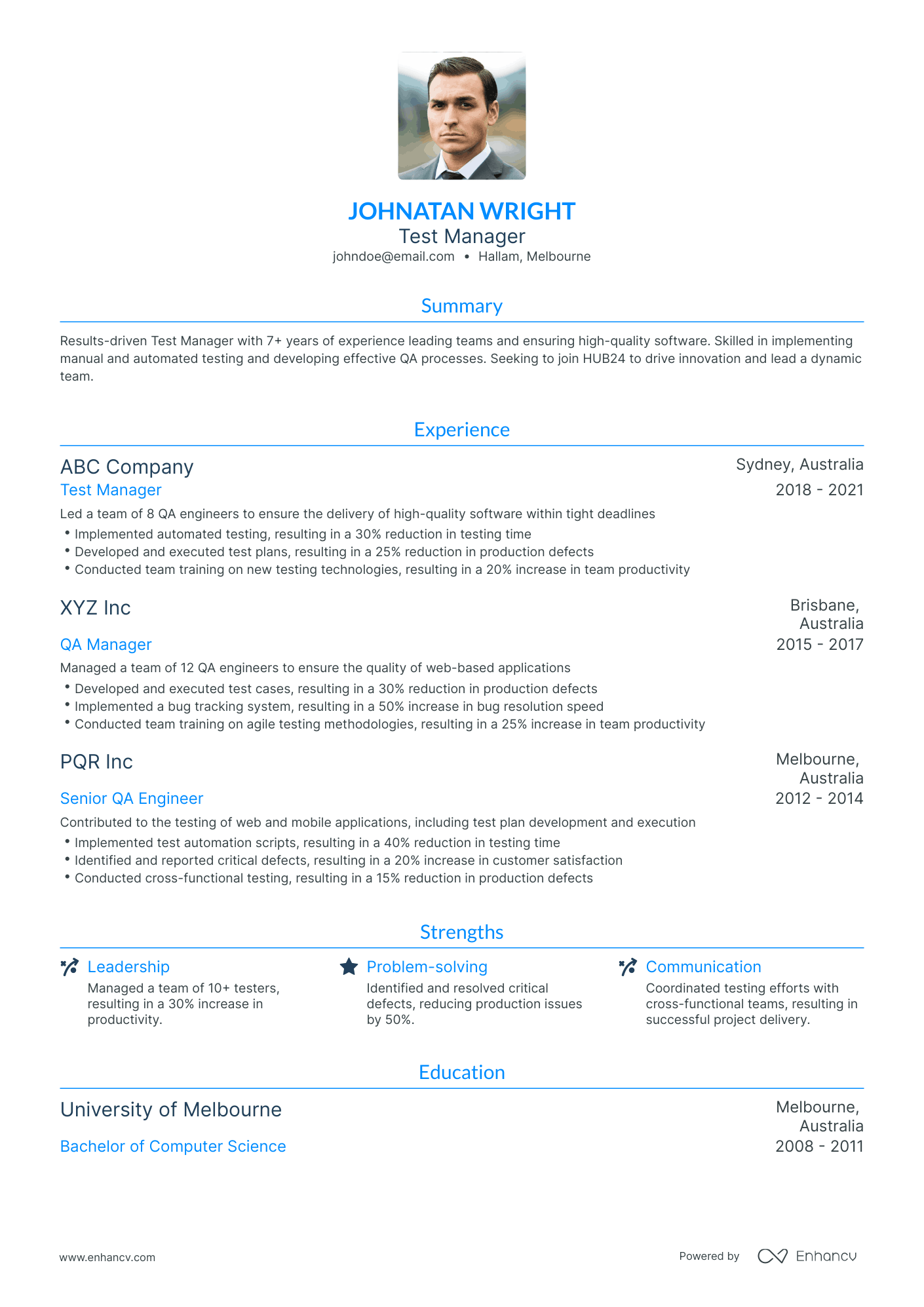 5 Test Manager Resume Examples & Guide for 2023