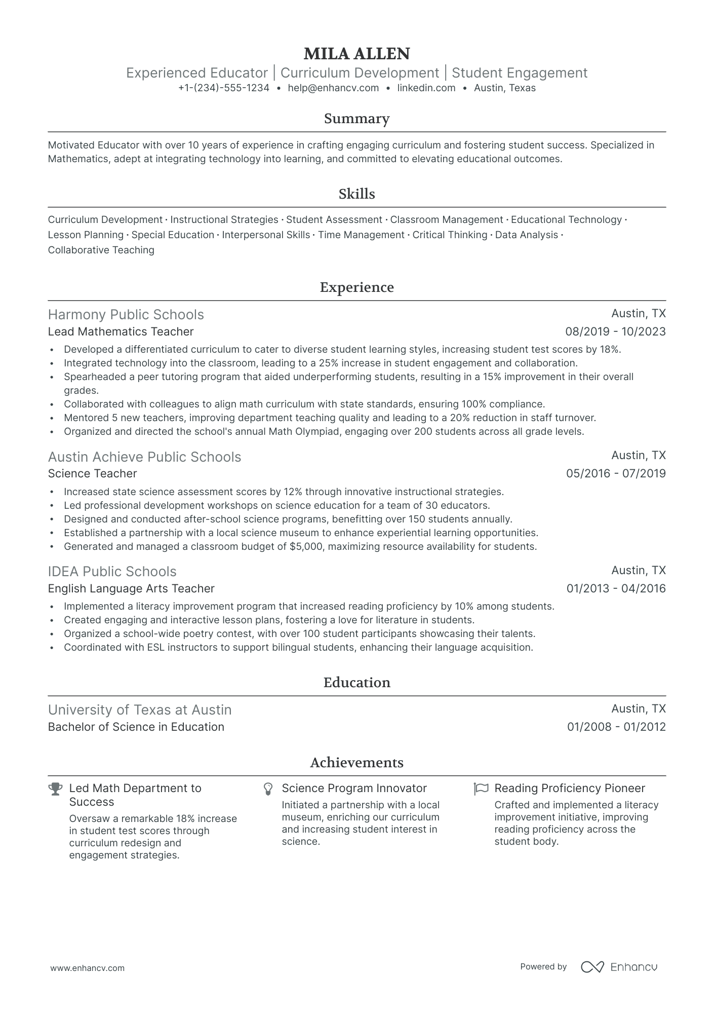 5 Pre K Teacher Resume Examples & Guide for 2024