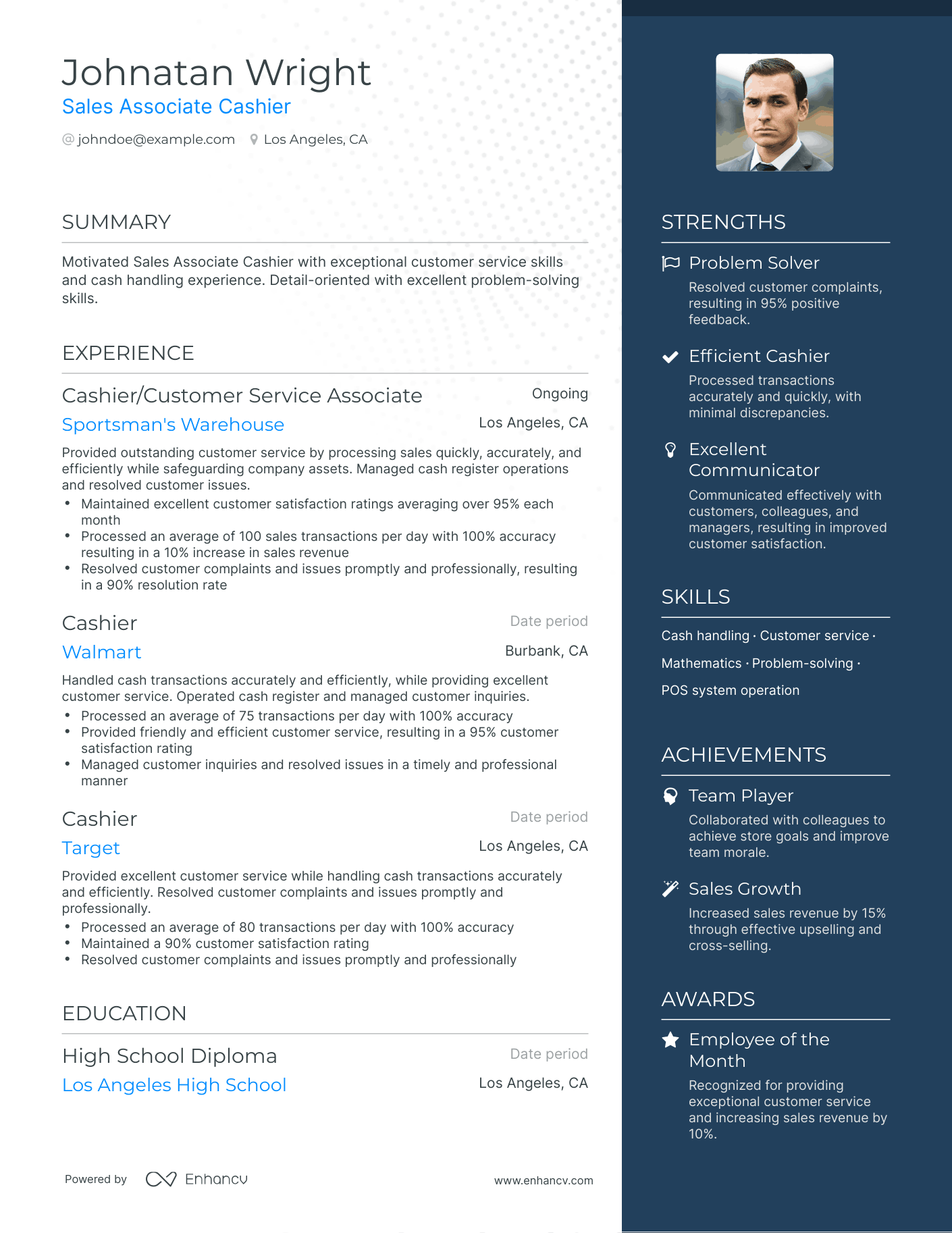 5 Sales Associate Cashier Resume Examples & Guide for 2023