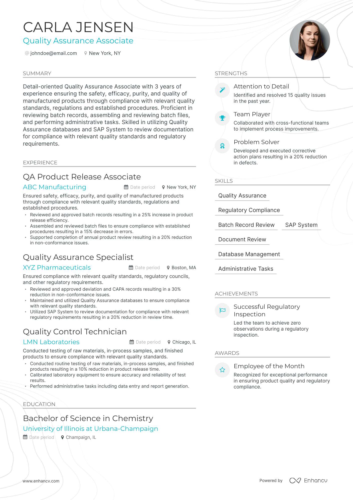 5 Quality Assurance Associate Resume Examples & Guide for 2024