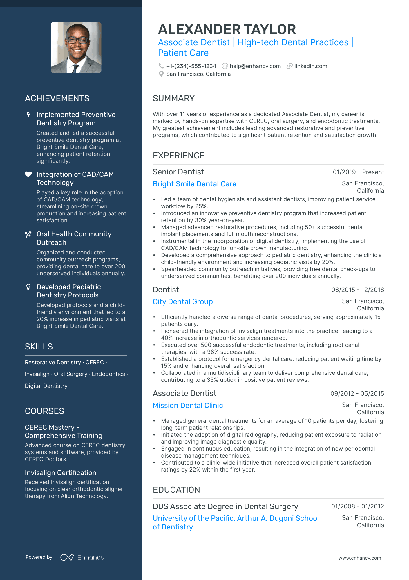 5 Associate Dentist Resume Examples & Guide for 2024