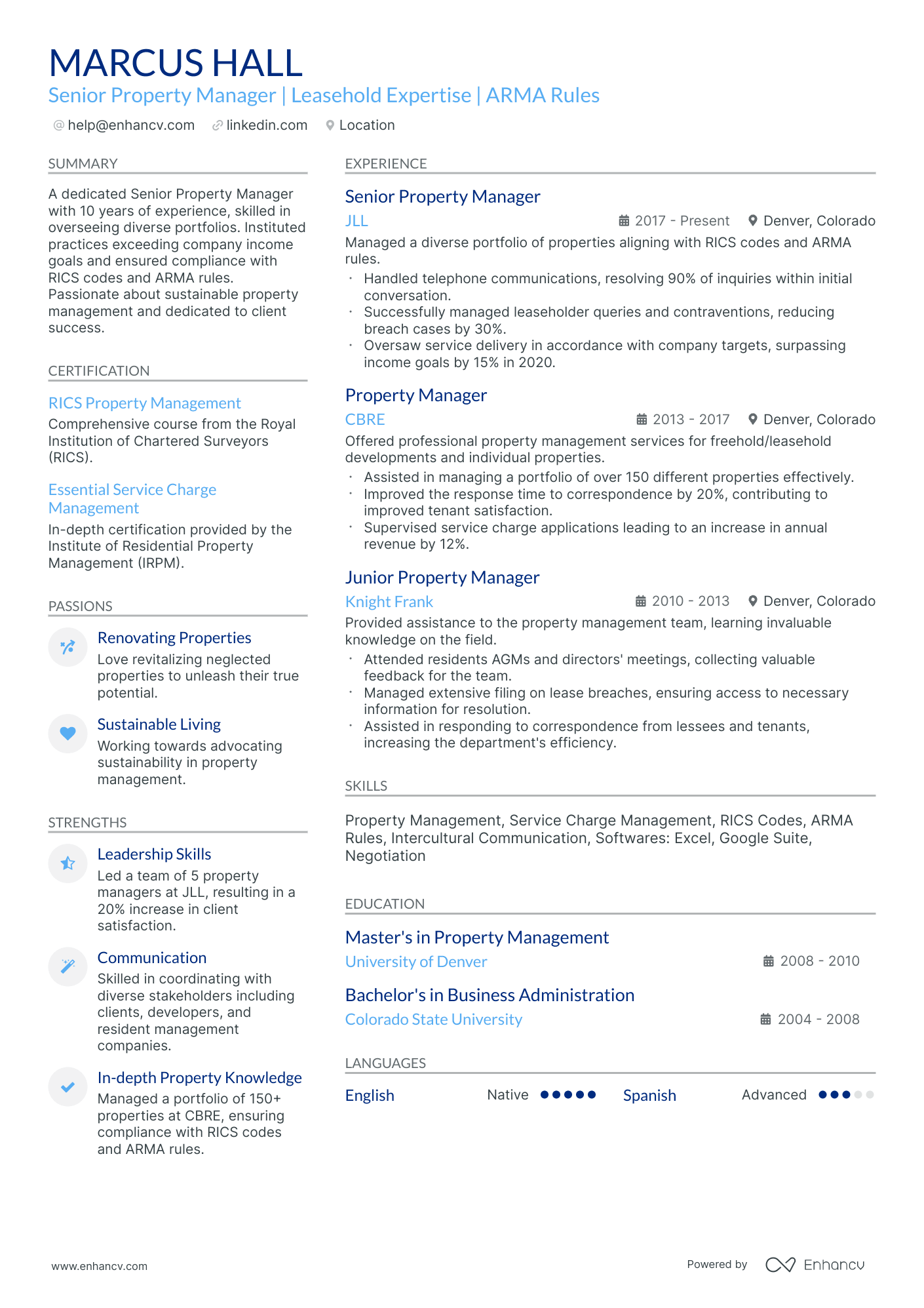10 Senior Property Manager Resume Examples & Guide for 2026