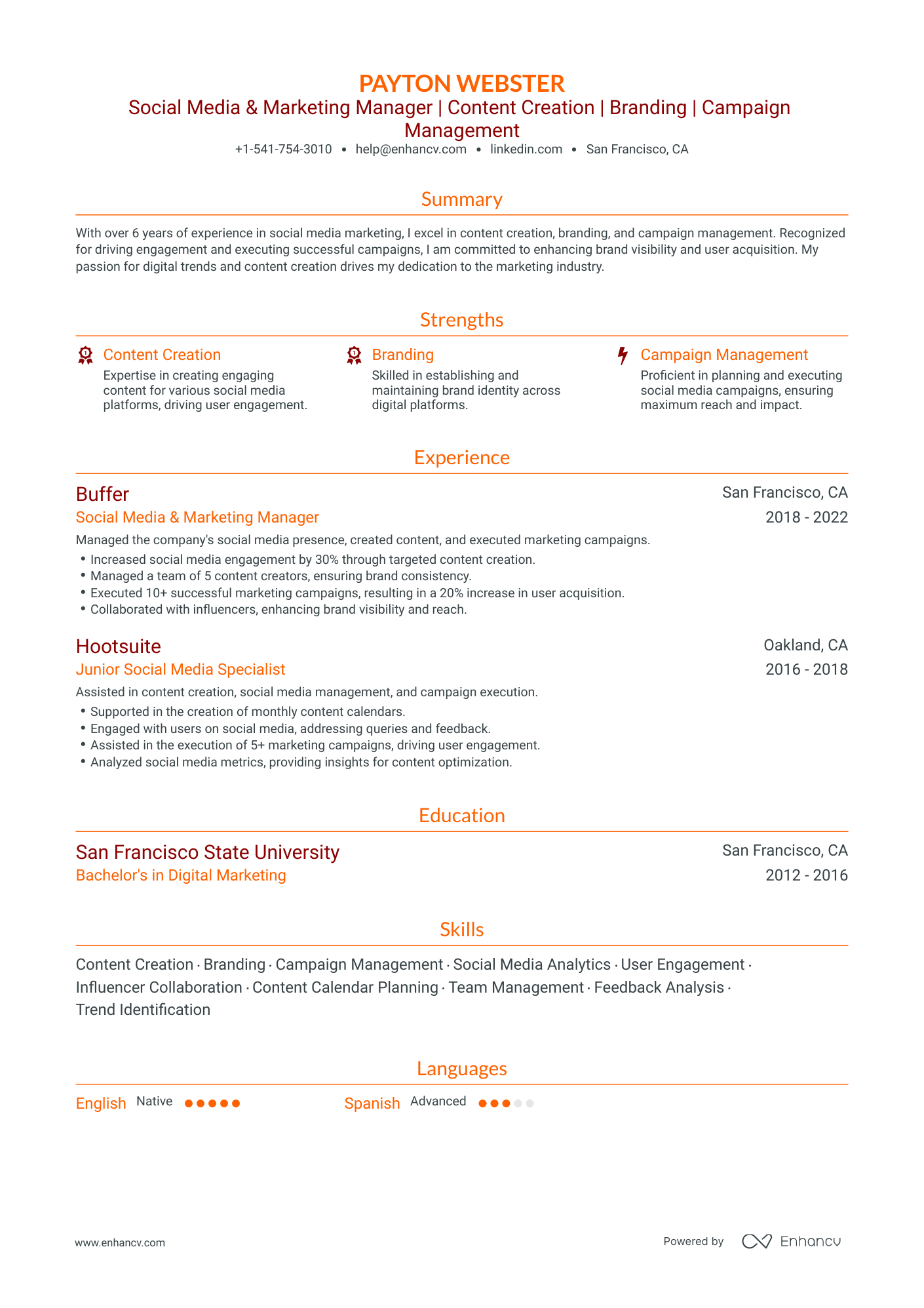 5 Social Media Marketing Resume Examples & Guide for 2024