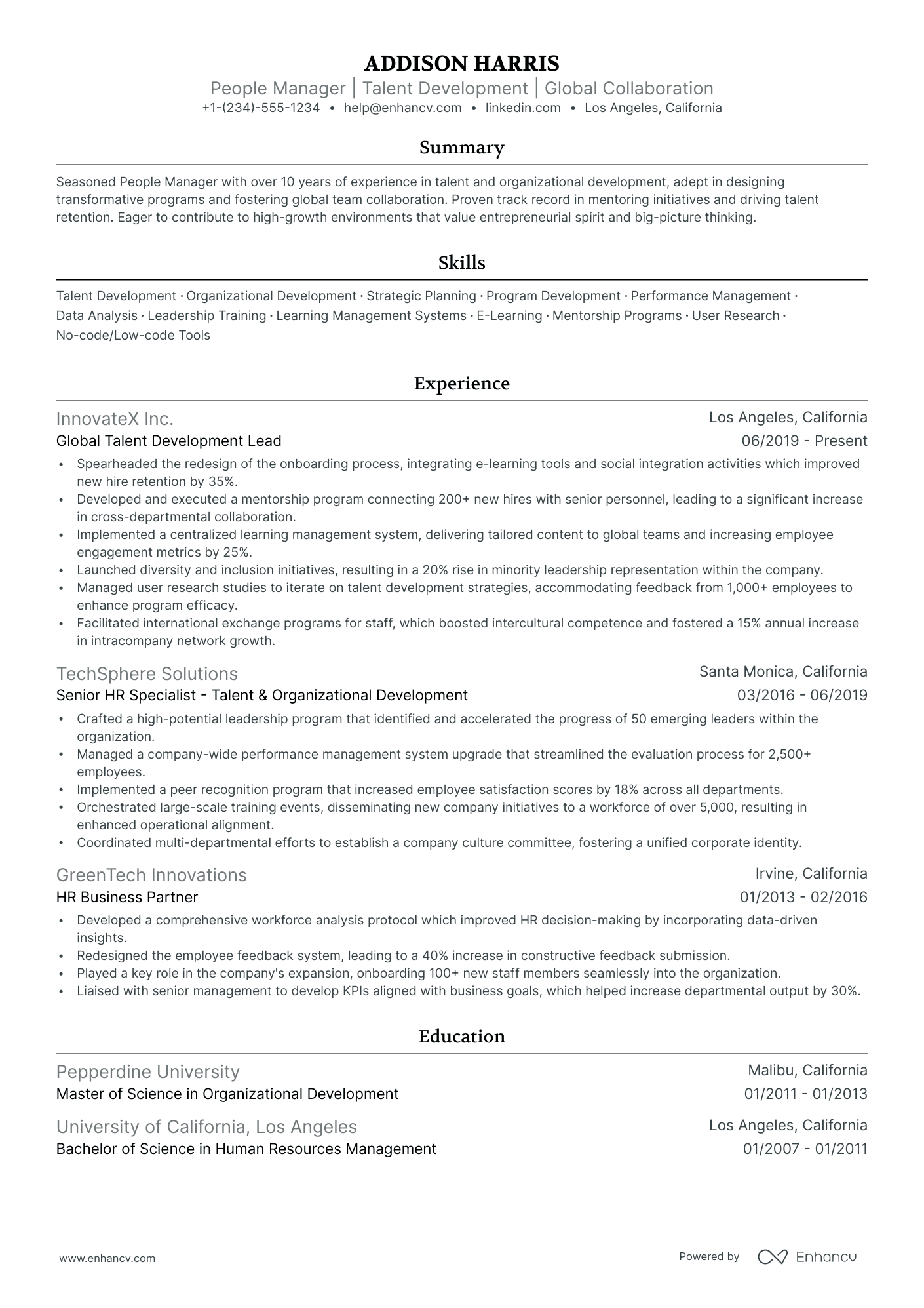 5 People Manager Resume Examples & Guide for 2024