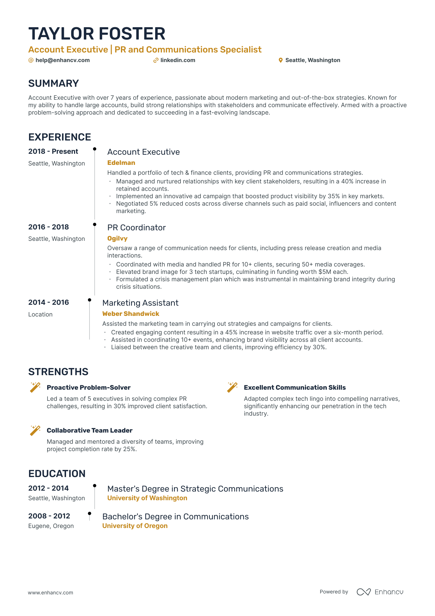 5 Senior Account Executive Resume Examples & Guide for 2024