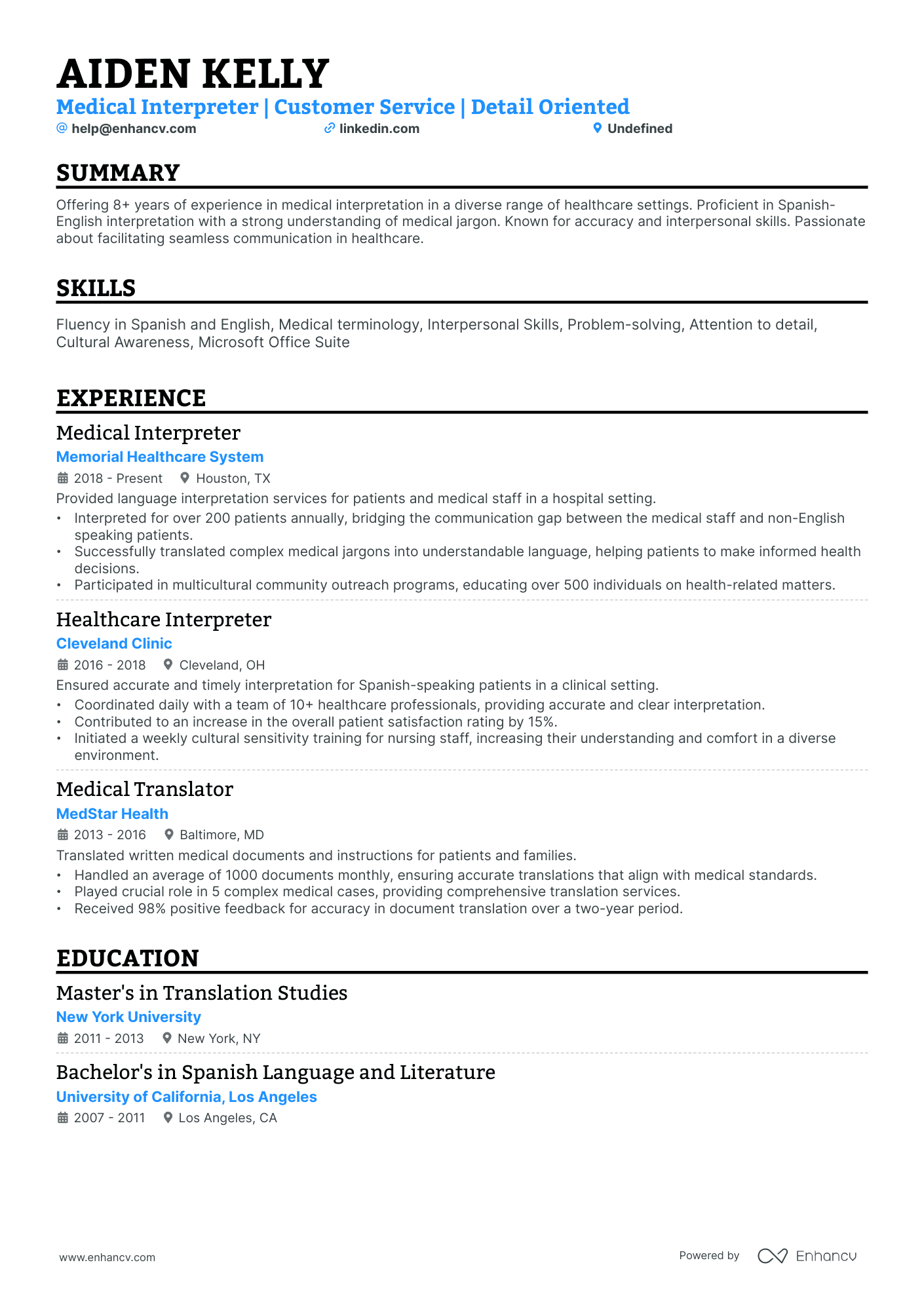 10 Medical Interpreter Resume Examples - AHR0cHM6Ly9jZG4uZW5oYW5jdi5jb20vcHJlZGVmaW5lZC1leGFtcGxlcy8wNk1VTHYwdGhDOWxhdFdVNEsxRXpuZjFtaFpxMUc0cHdLa0lFbDJoL2ltYWdlLnBuZw~~ 