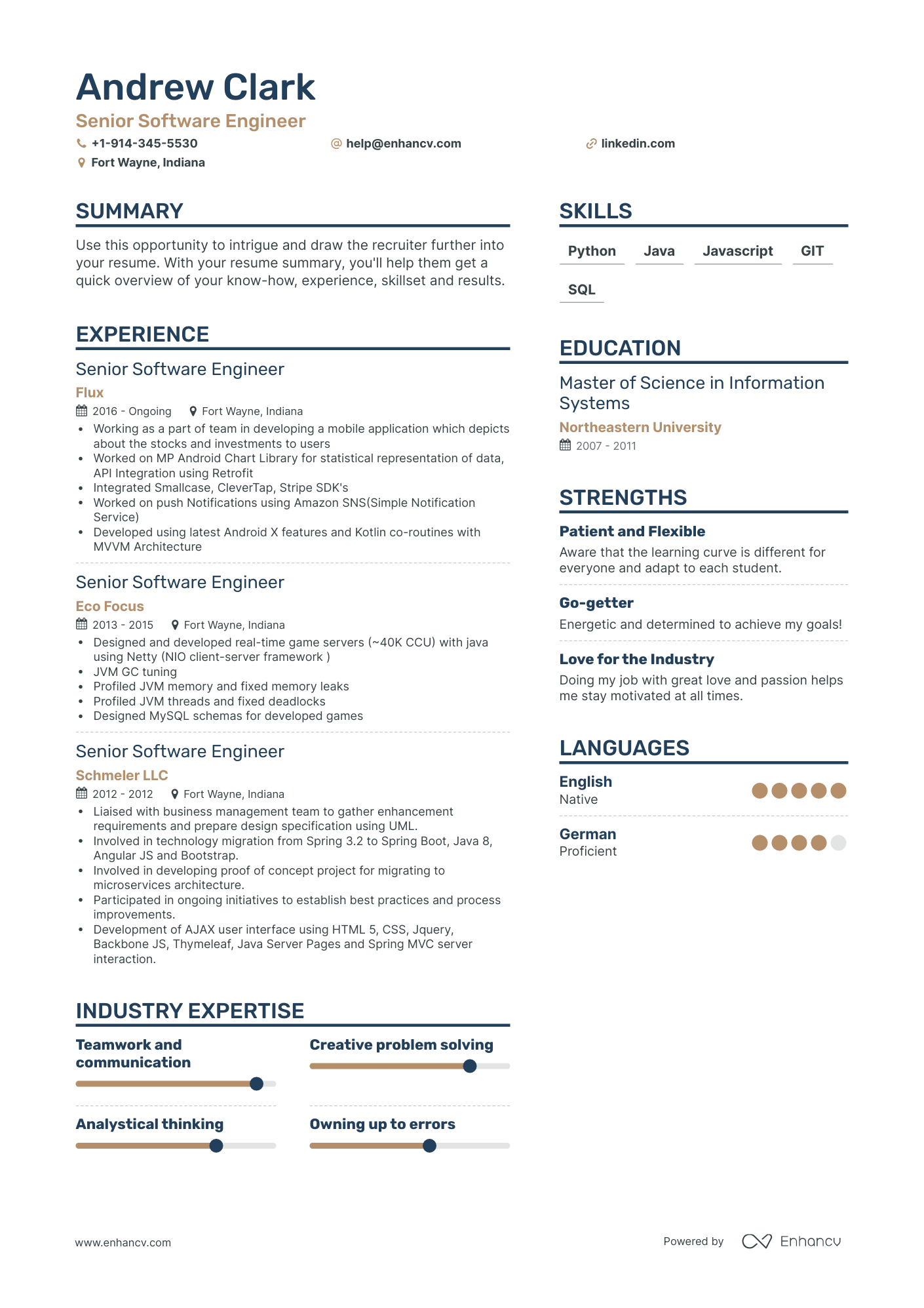 Senior Software Engineer Resume Examples & Guide for 2023 (Layout ...