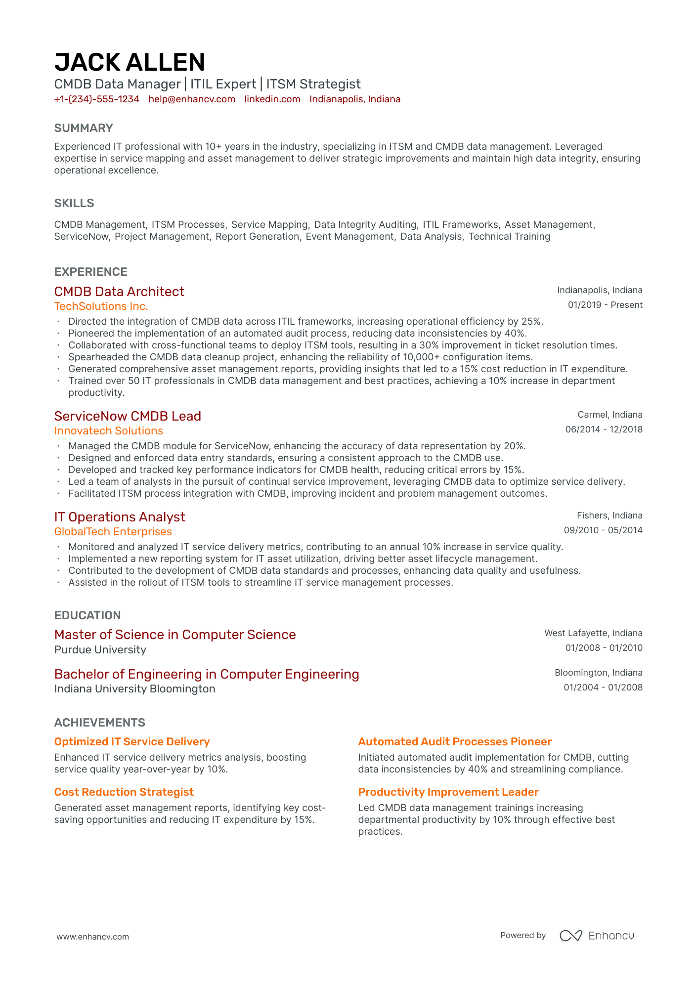 5 Servicenow Business Analyst Resume Examples & Guide for 2024