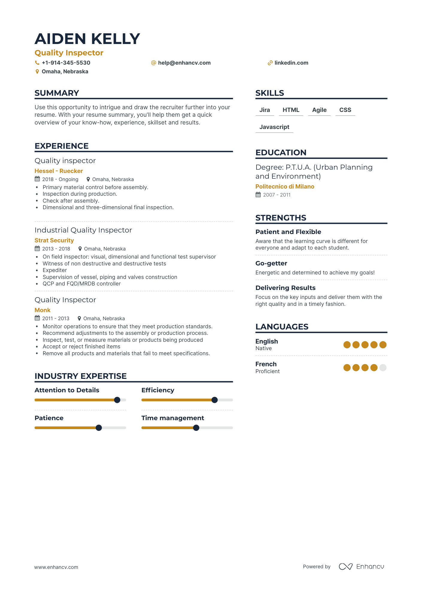 Quality Inspector Resume Examples & Guide for 2023 (Layout, Skills ...