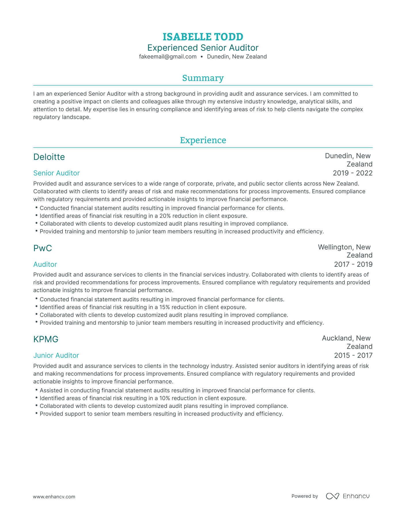 example resume public accounting