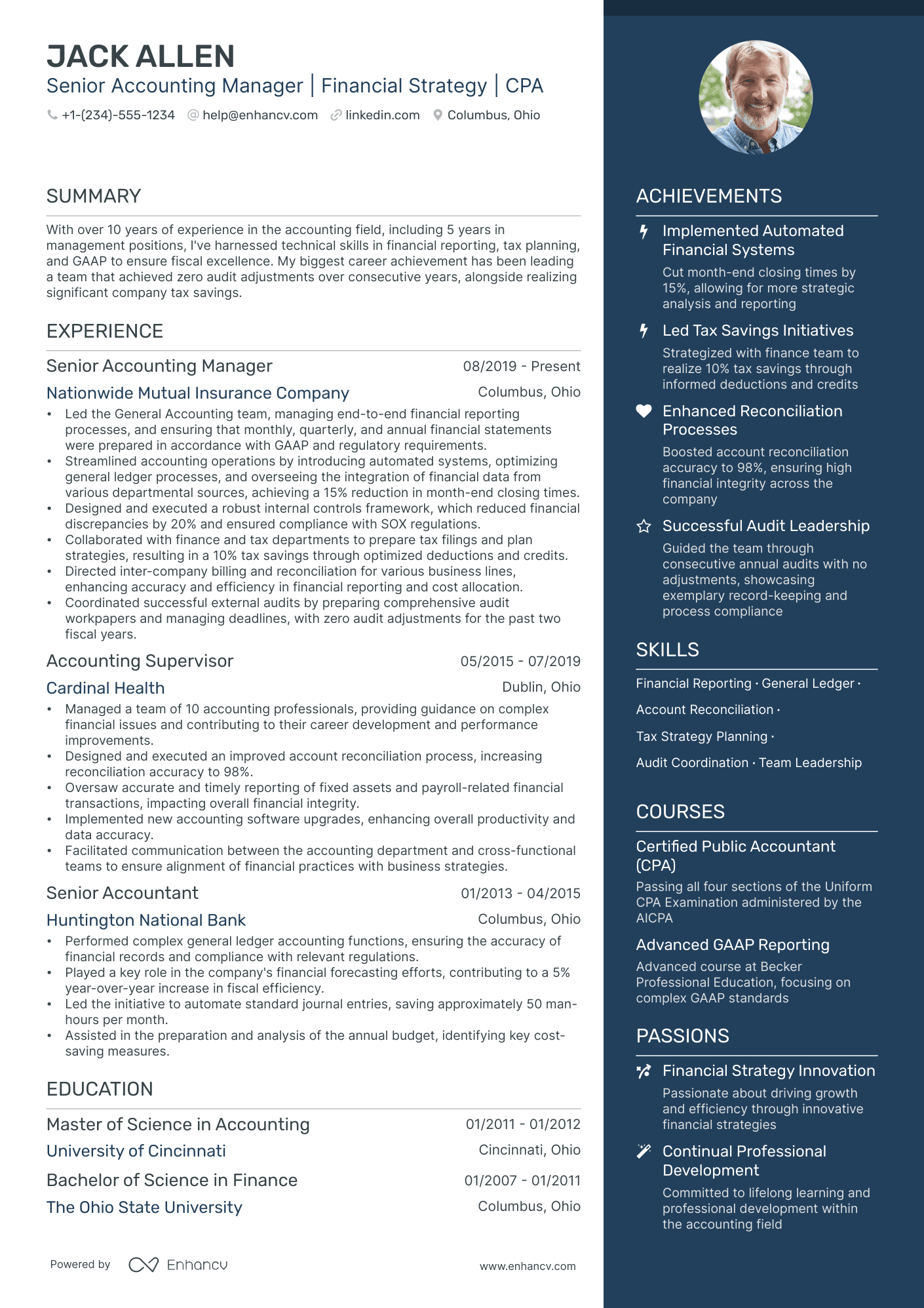 5 Financial Reporting Manager Resume Examples & Guide for 2024