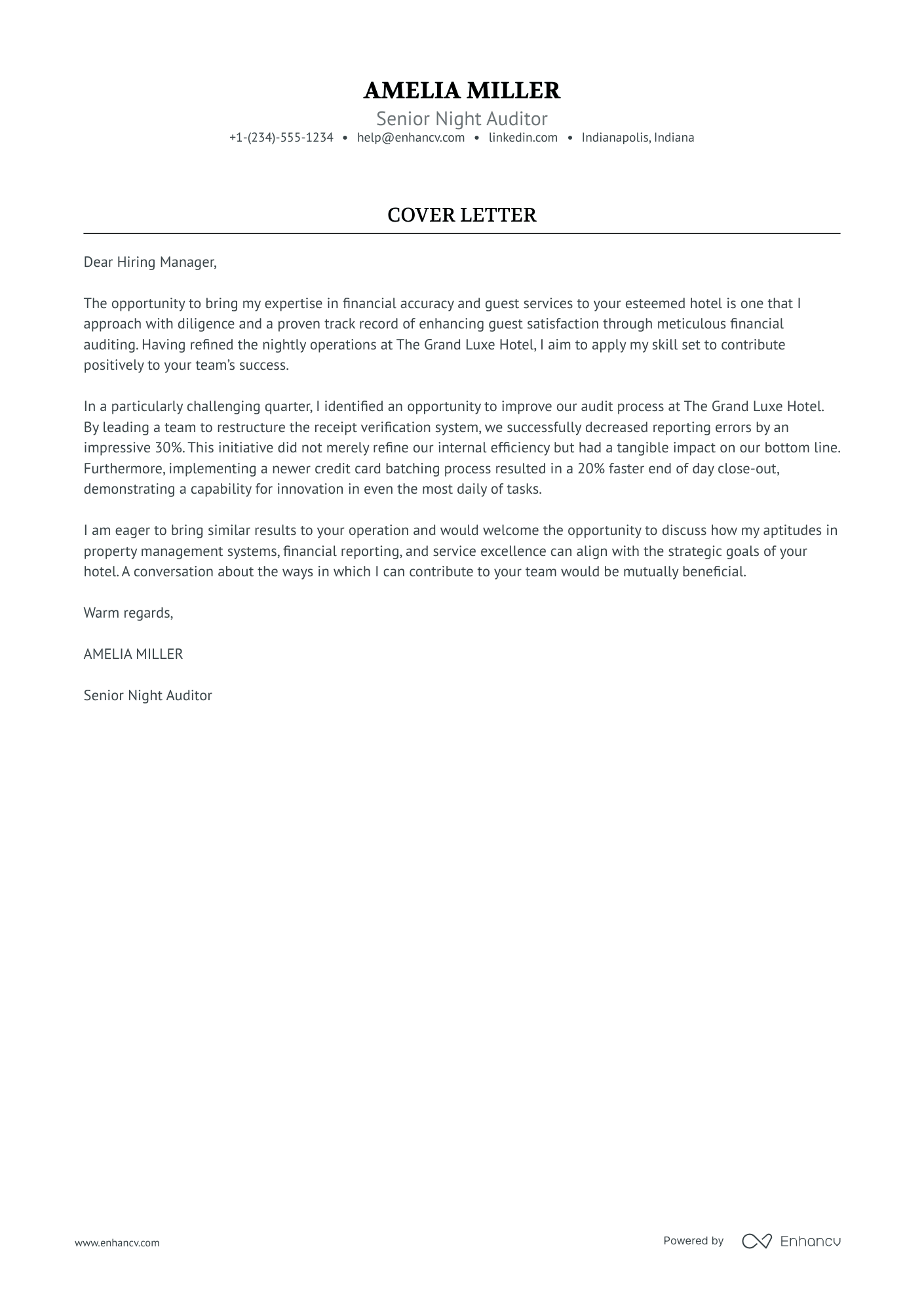 15 Professional Auditor Cover Letter Examples and Template for 2026 ...