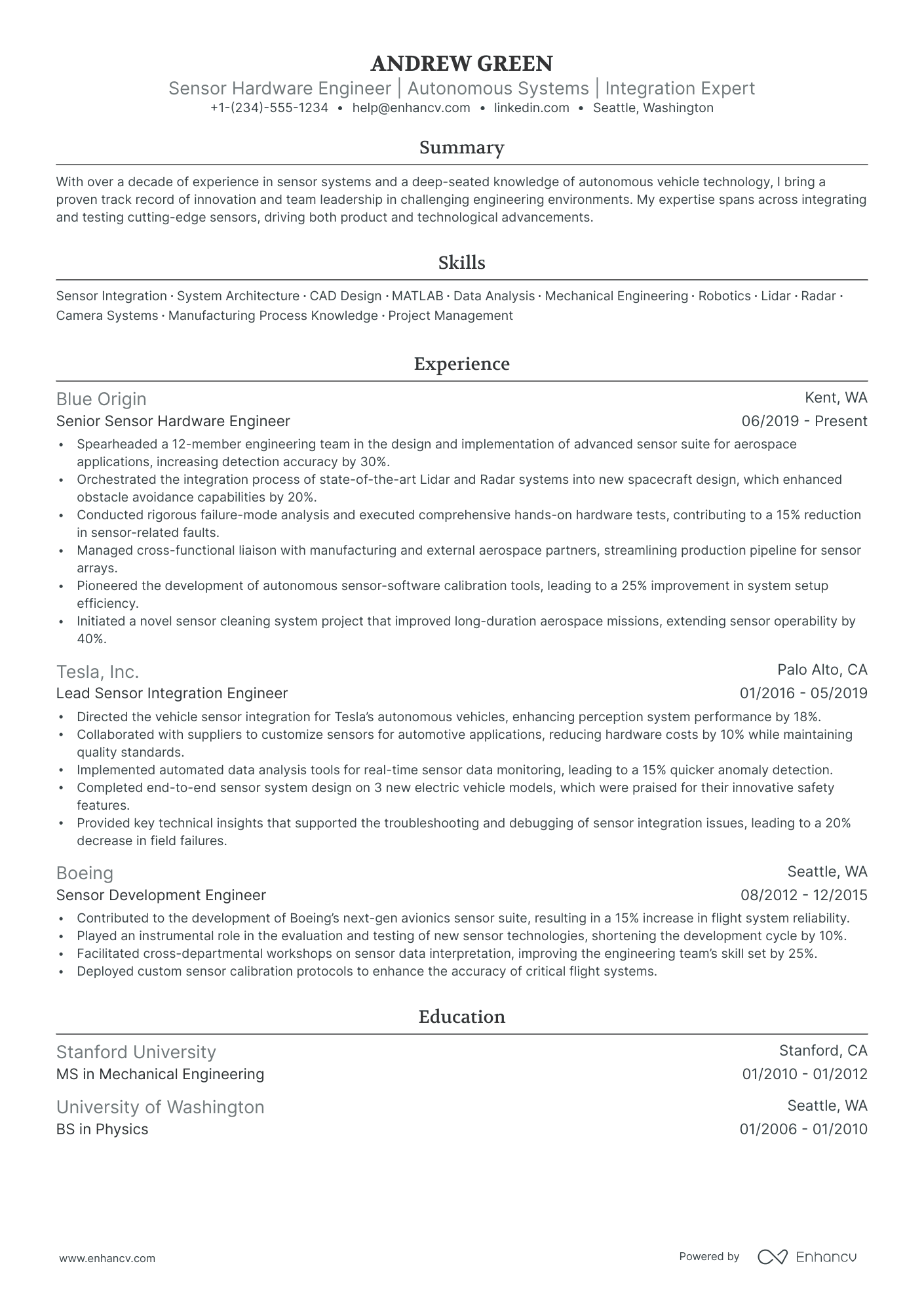 5 Hardware Engineer Resume Examples & Guide for 2024