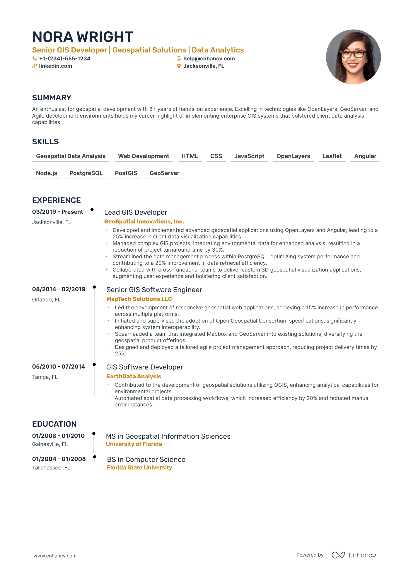 5 GIS Developer Resume Examples & Guide for 2024