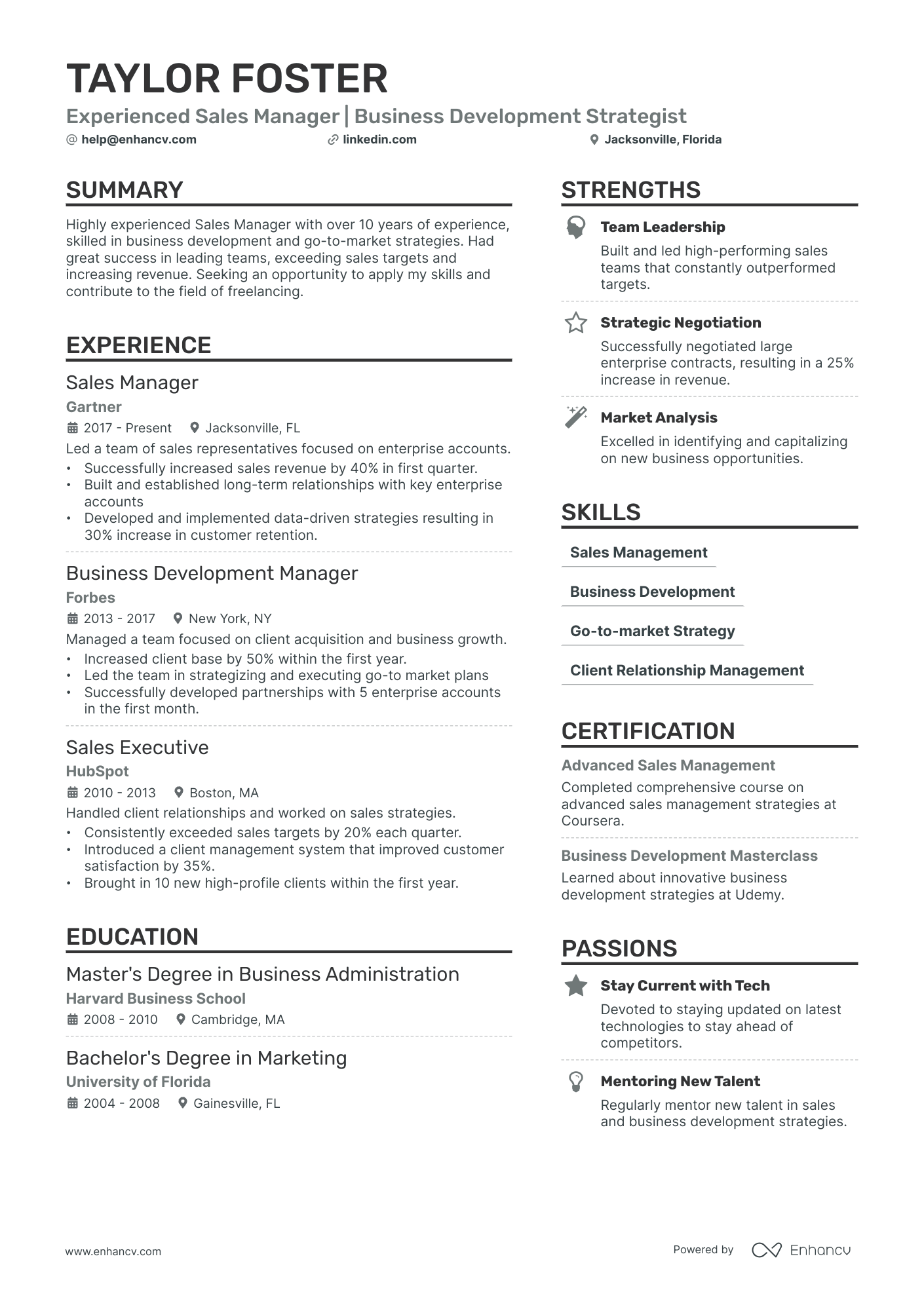 5 Head of Sales Resume Examples & Guide for 2024