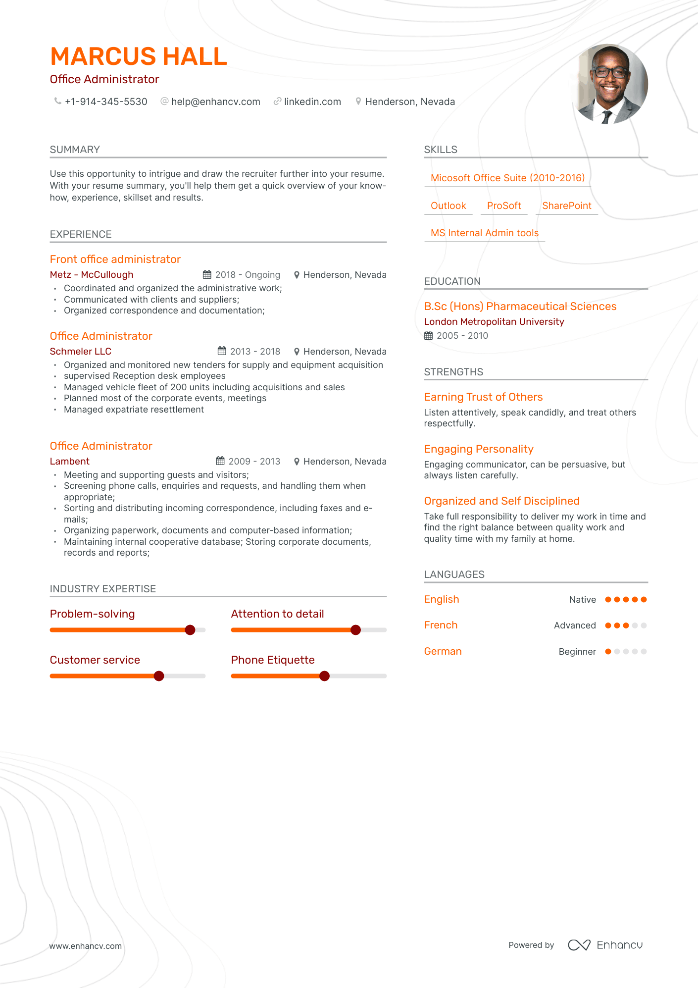 6 Office Administrator Resume Examples Guide For 2023   AHR0cHM6Ly9jZG4uZW5oYW5jdi5jb20vcHJlZGVmaW5lZC1leGFtcGxlcy8xUTRSM0RrVDlHaXlTcExxTDBEYjJDeHFBZTJrYzJTOEk4TDRaOUxvL2ltYWdlLnBuZw~~. 