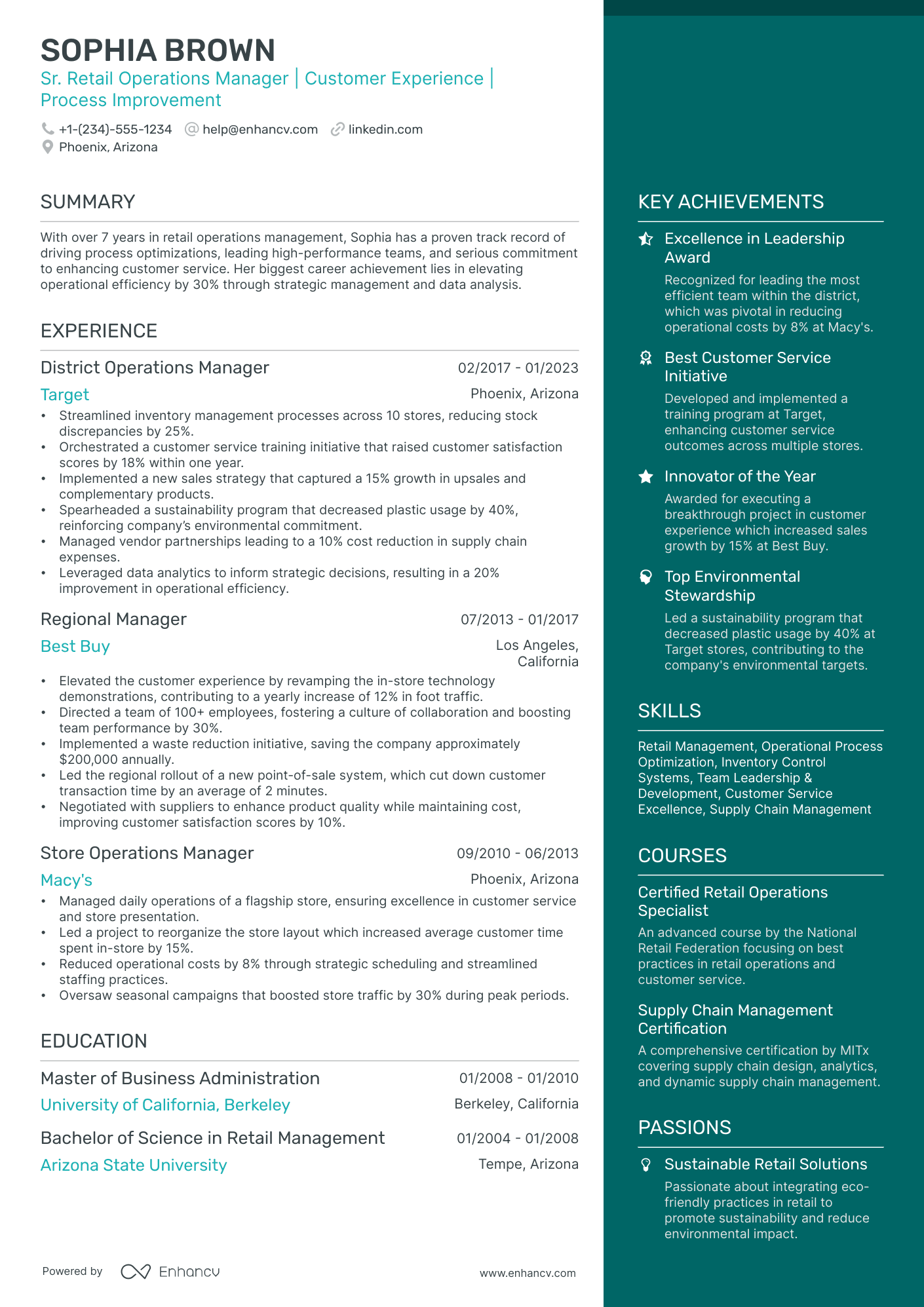 10 Retail Operations Manager Resume Examples & Guide for 2026
