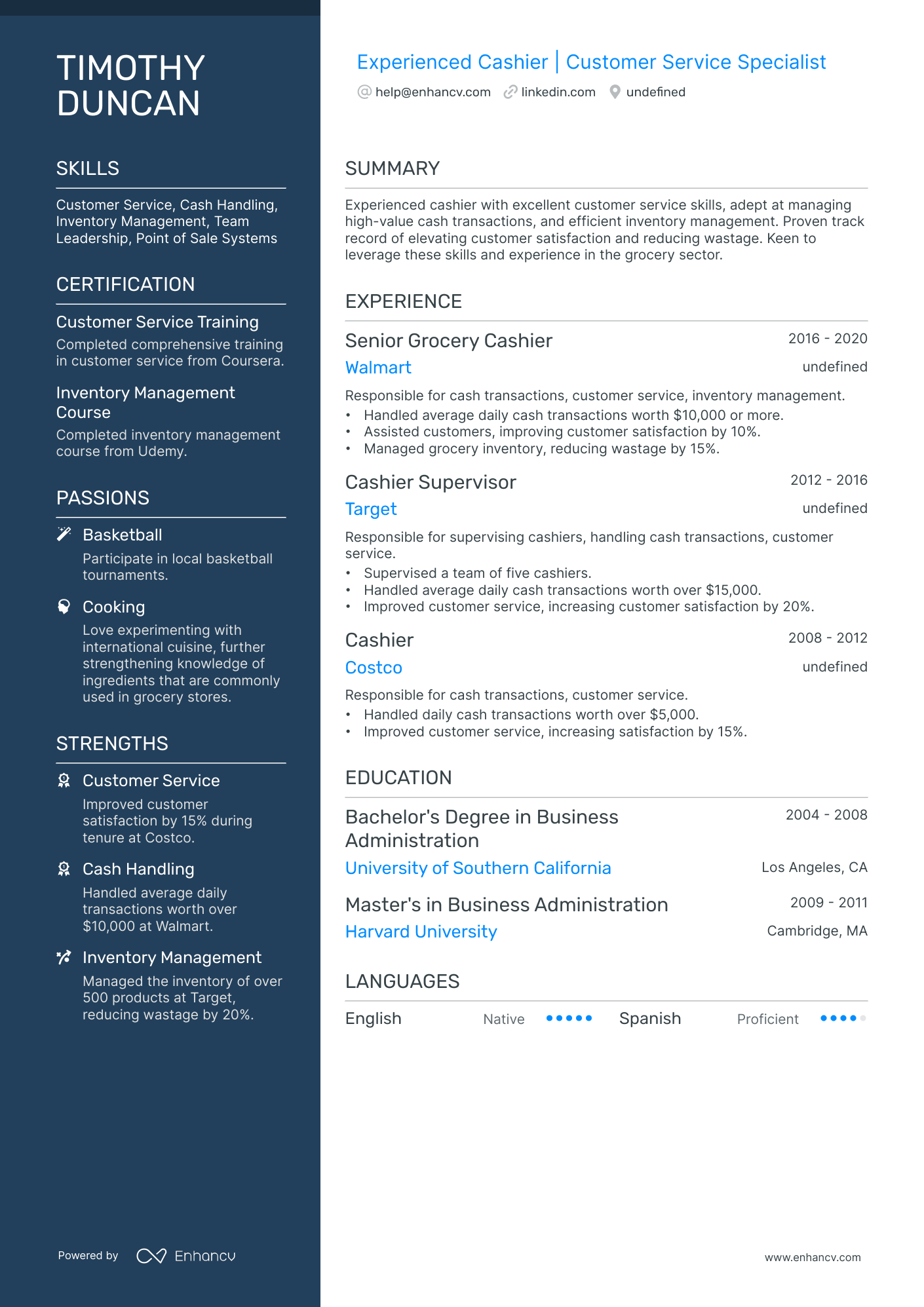 10 Grocery Store Cashier Resume Examples & Guide for 2026