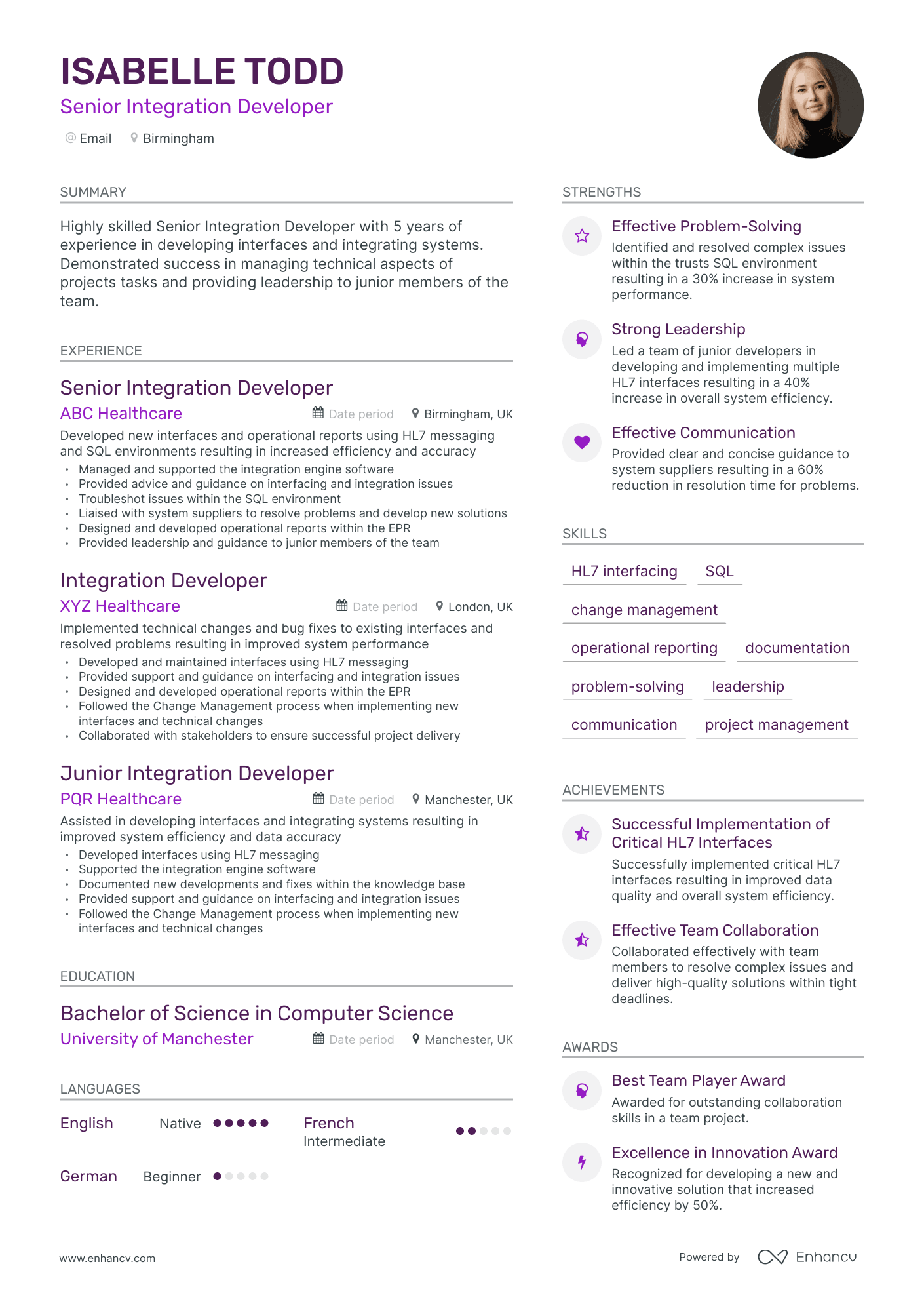 5 Integration Developer Resume Examples & Guide for 2023