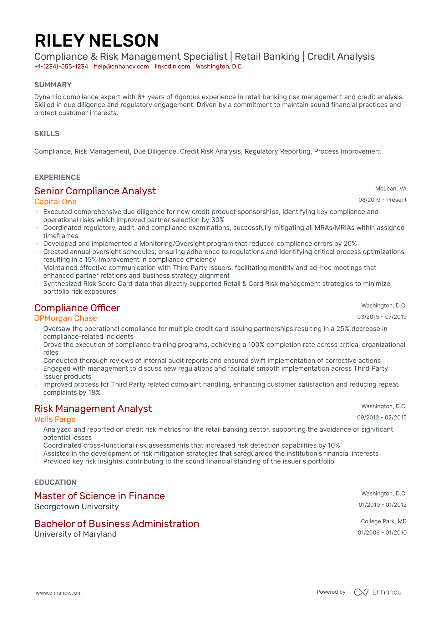 10 Risk Manager Resume Examples & Guide for 2026