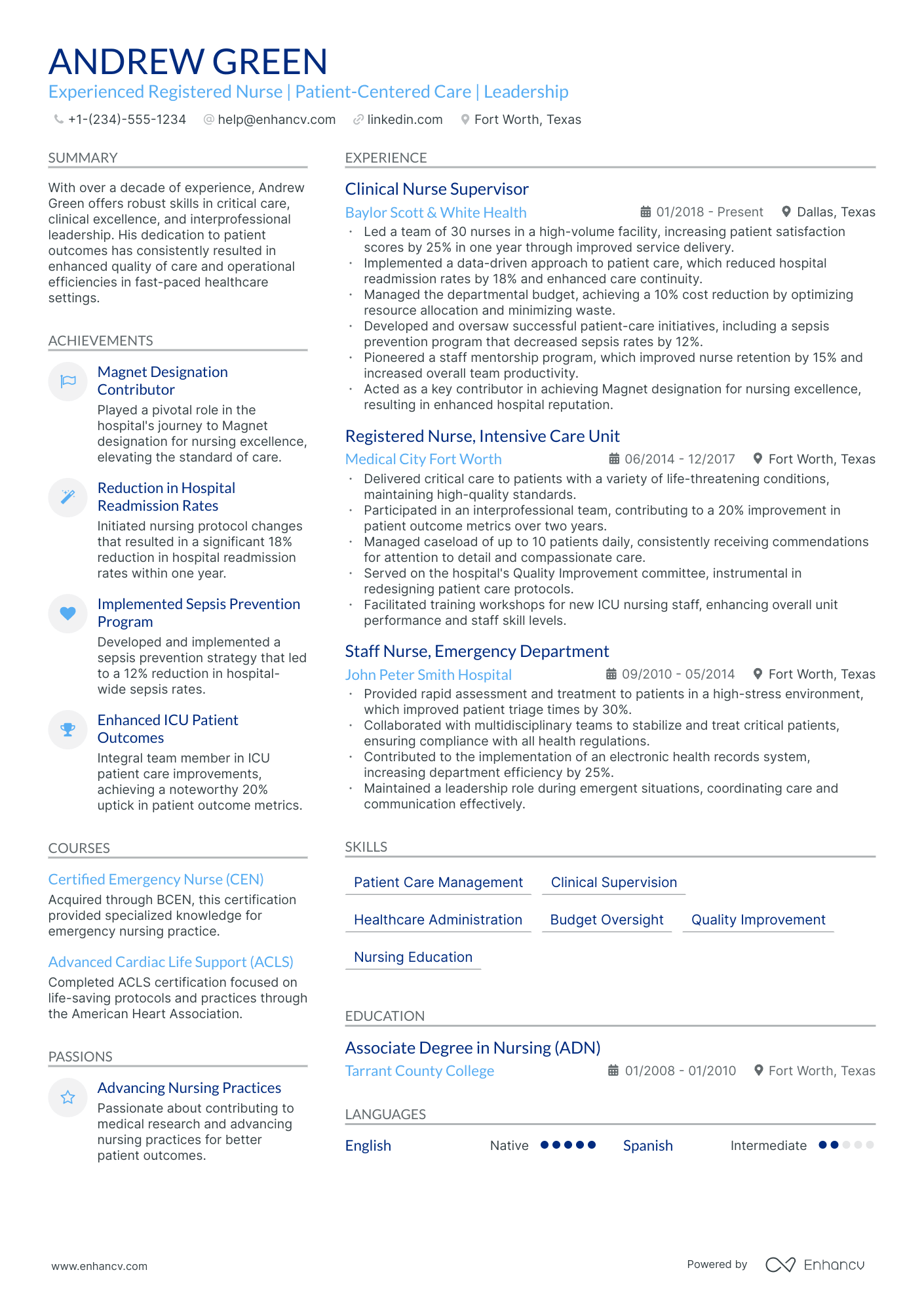 5 Ob Nurse Resume Examples & Guide for 2024