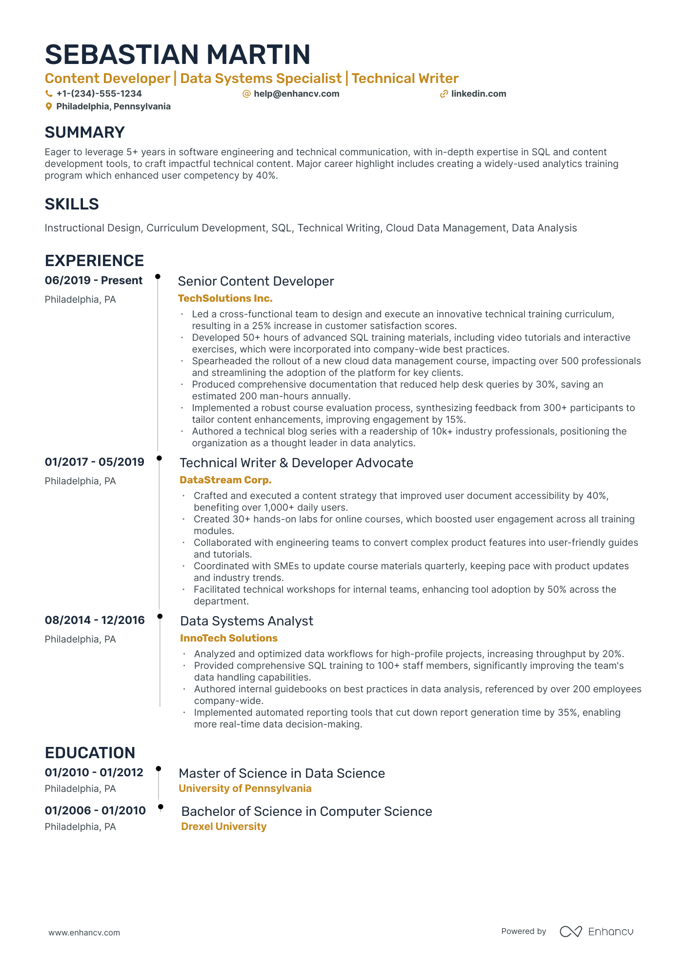 10 Content Developer Resume Examples & Guide for 2026