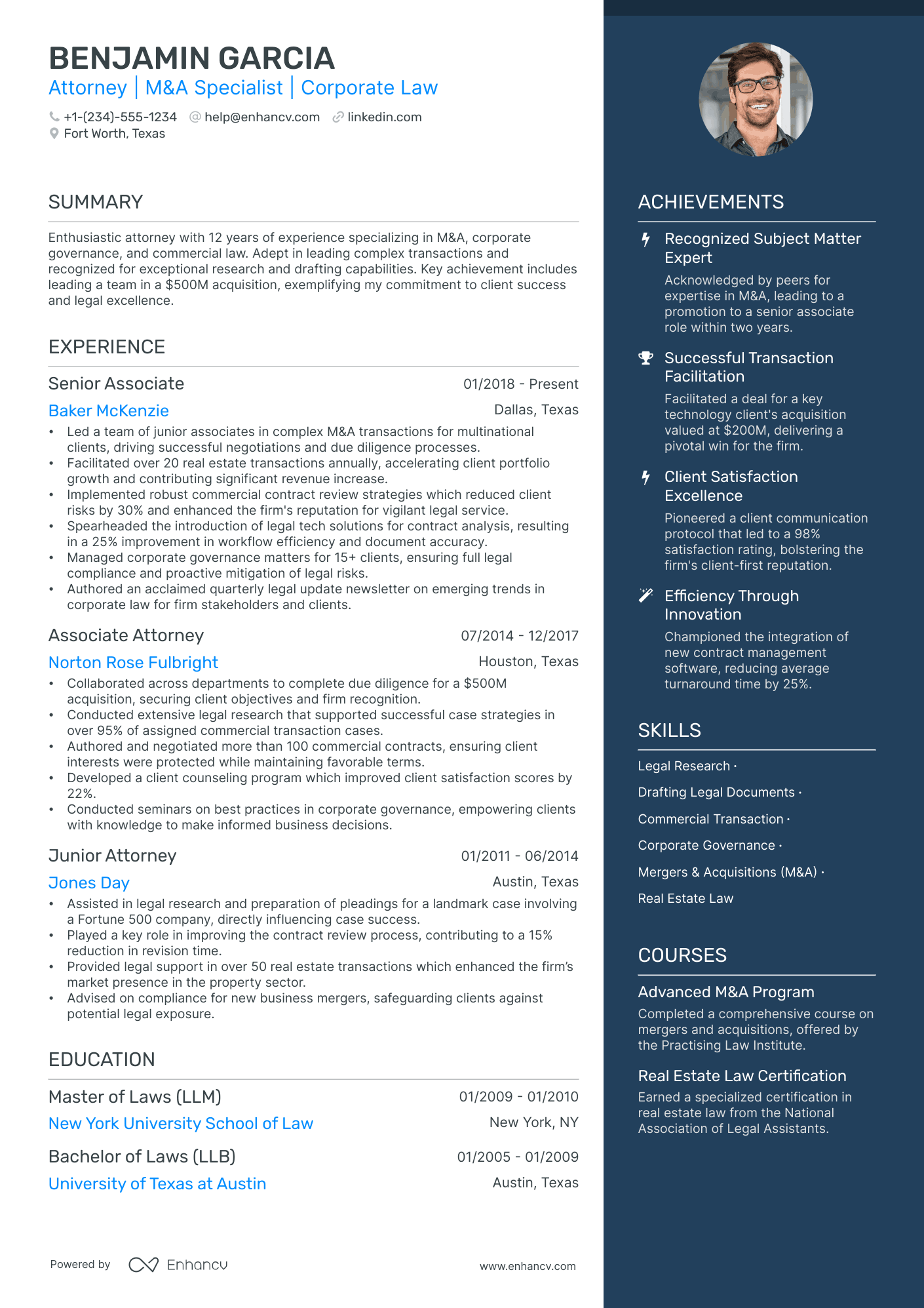 5 Corporate Lawyer Resume Examples & Guide for 2024