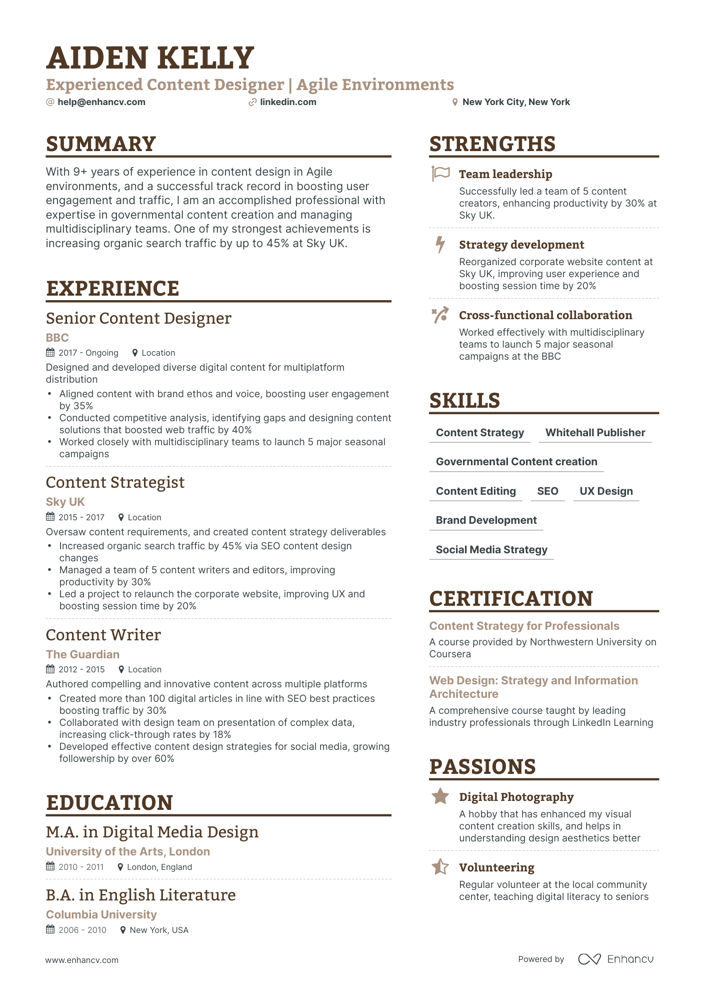 5 Content Designer Resume Examples & Guide for 2024