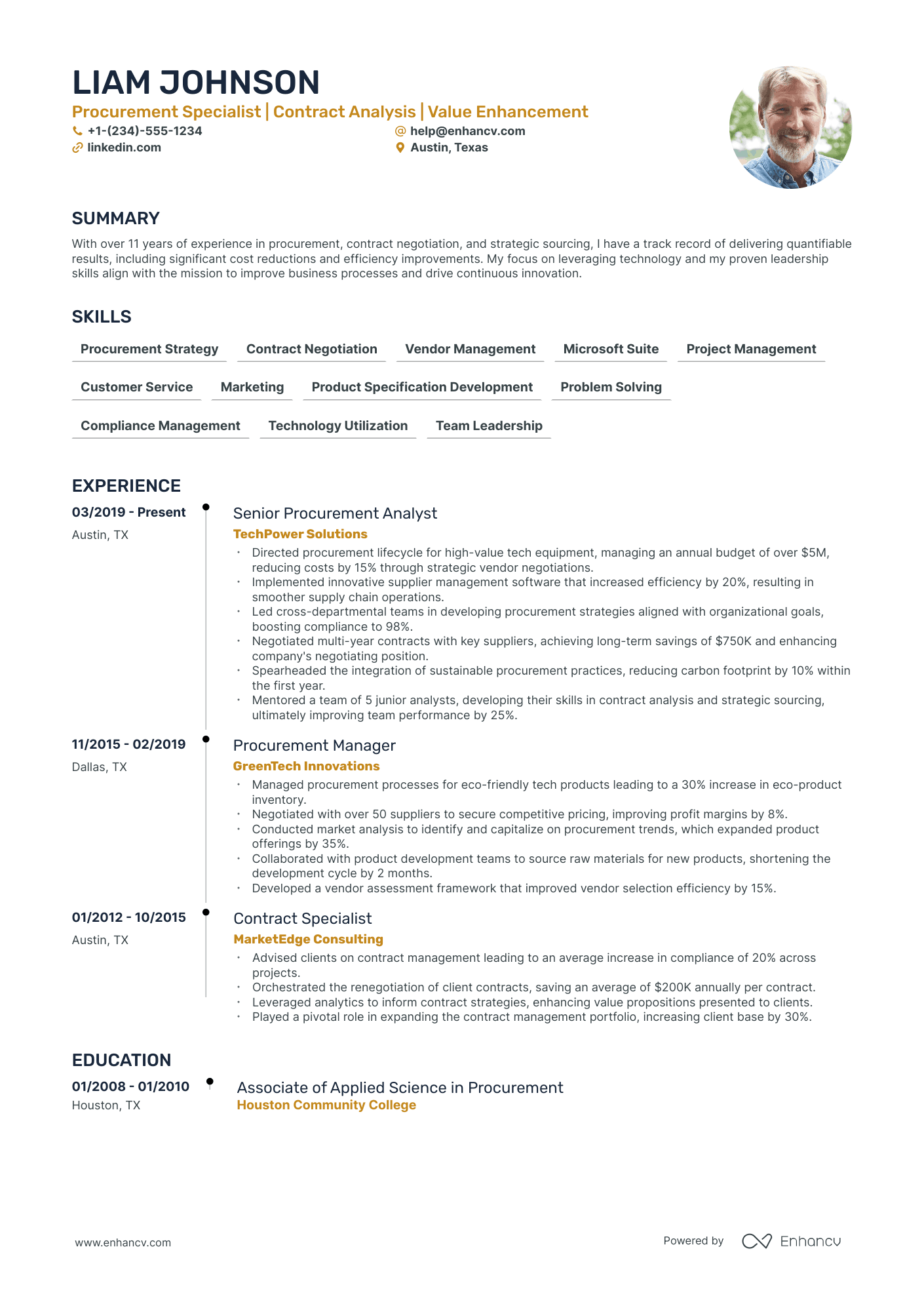 5 Contract Analyst Resume Examples & Guide for 2024