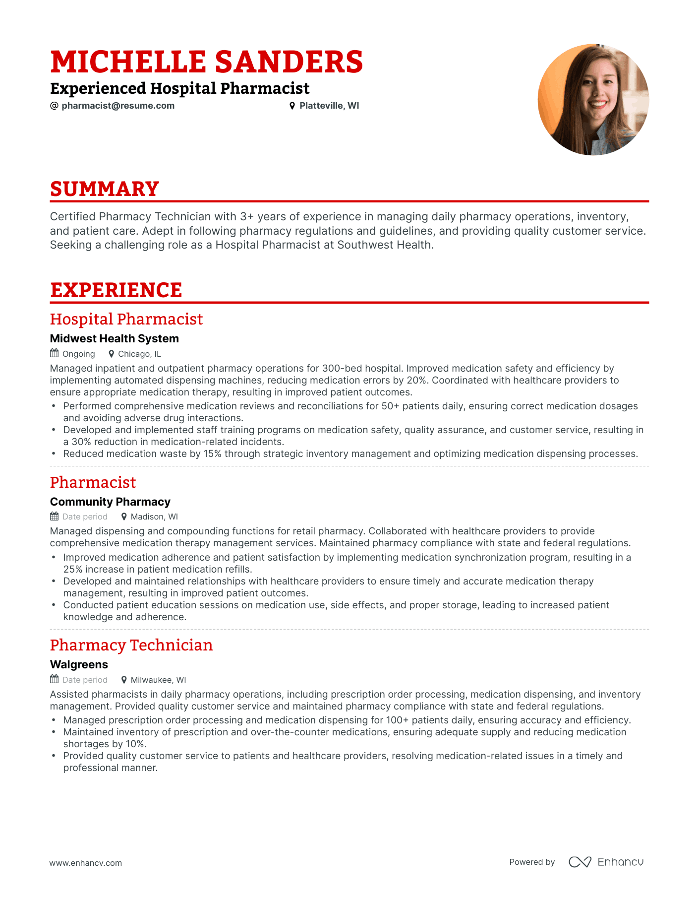 5 Hospital Pharmacist Resume Examples - AHR0cHM6Ly9jZG4uZW5oYW5jdi5jb20vcHJlZGVmaW5lZC1leGFtcGxlcy90UTMzeVBMSEw0a2pJMWV3eGVRcmRsSVNGSGtscEIxTjkyOU1YUG1yL2ltYWdlLnBuZw~~. 