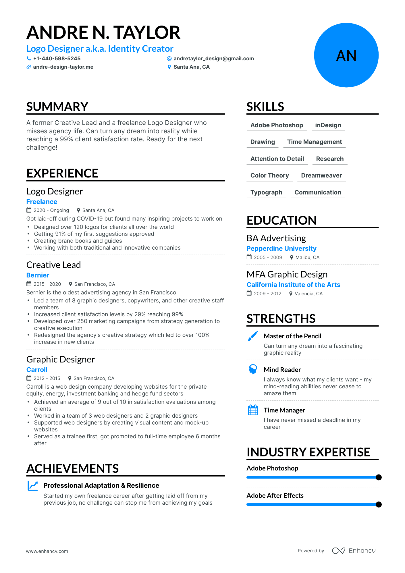 5 Logo Designer Resume Examples & Guide for 2023