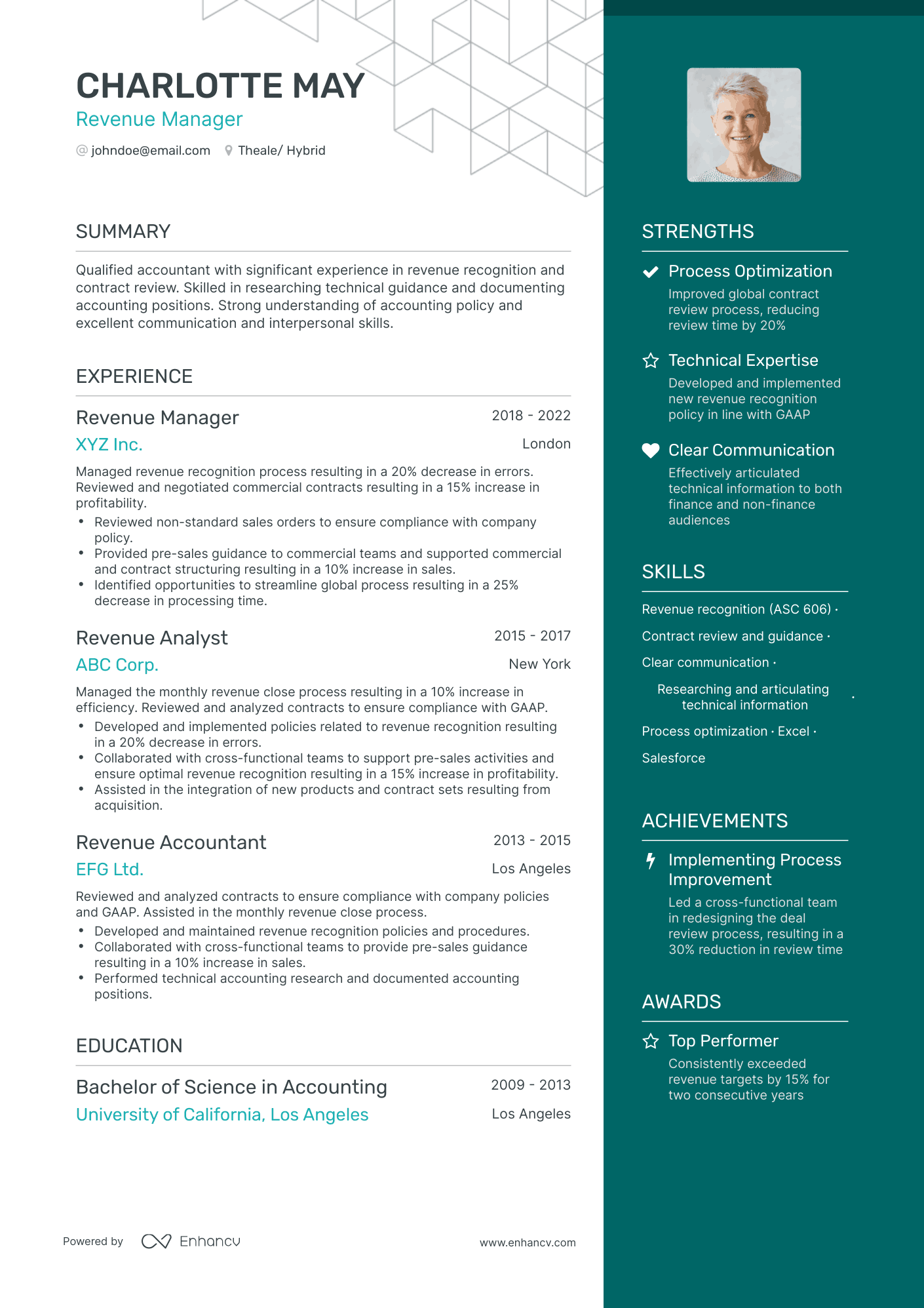 5 Revenue Manager Resume Examples & Guide for 2023