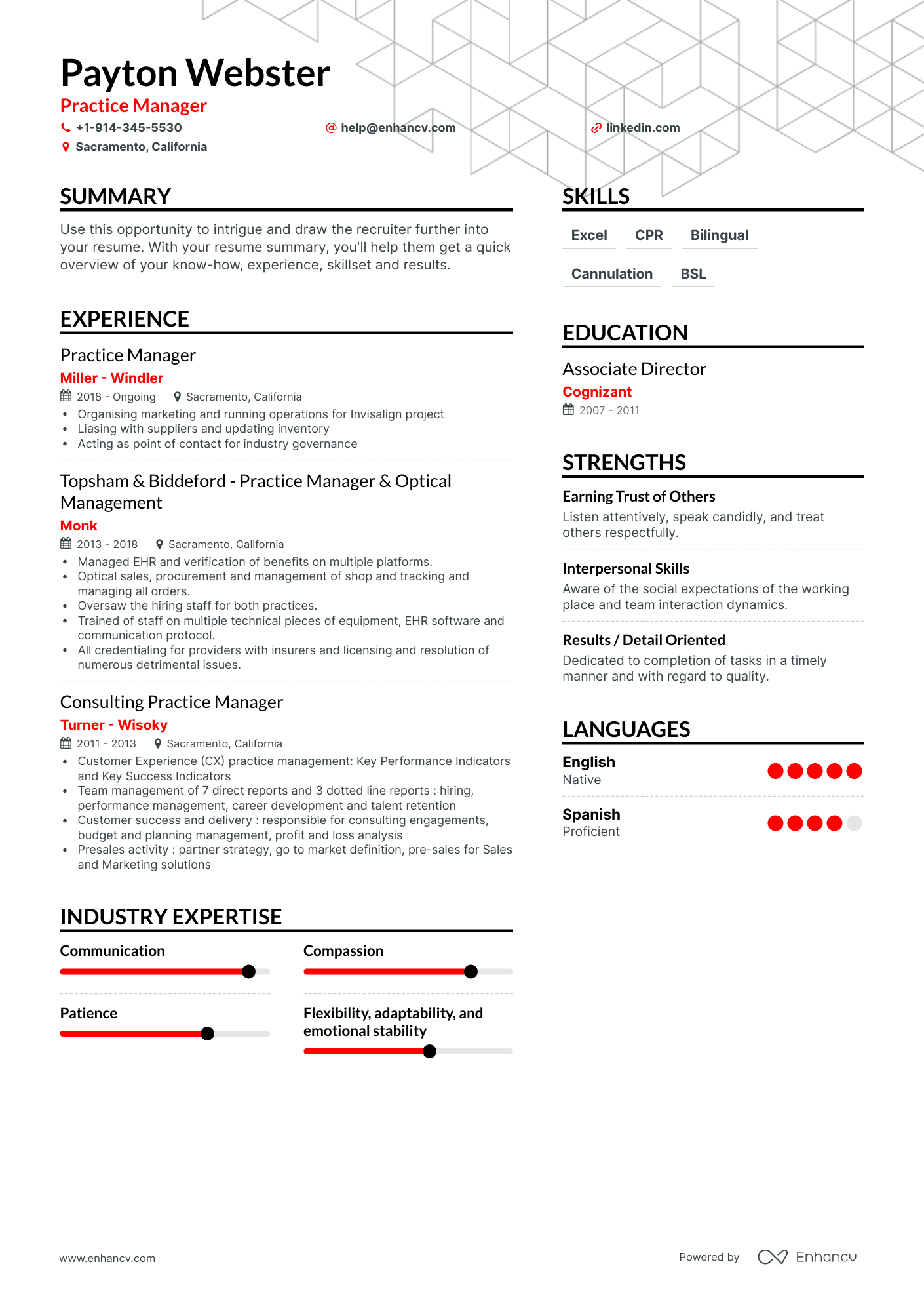 Practice Manager Resume Examples & Guide for 2023 (Layout, Skills ...