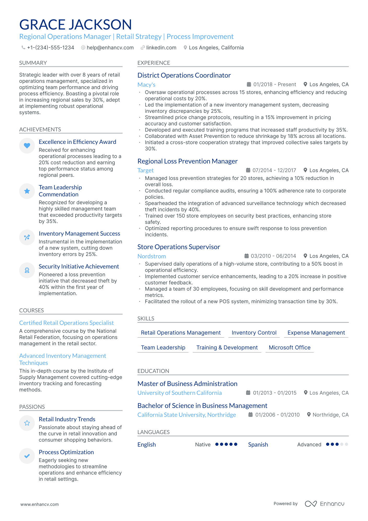 5 Regional Operations Manager Resume Examples & Guide for 2024