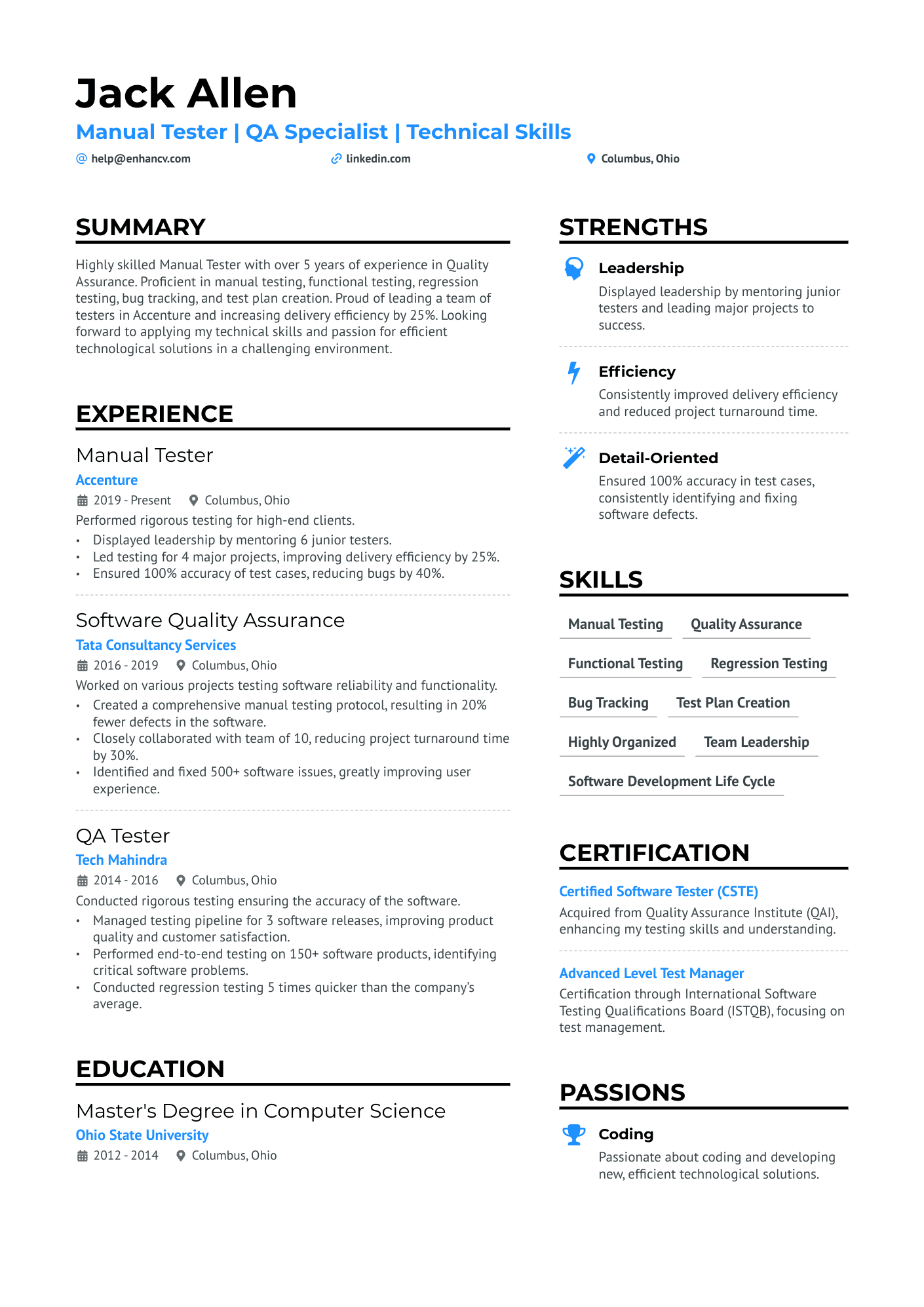 6 Manual Tester Resume Examples & Guide for 2024