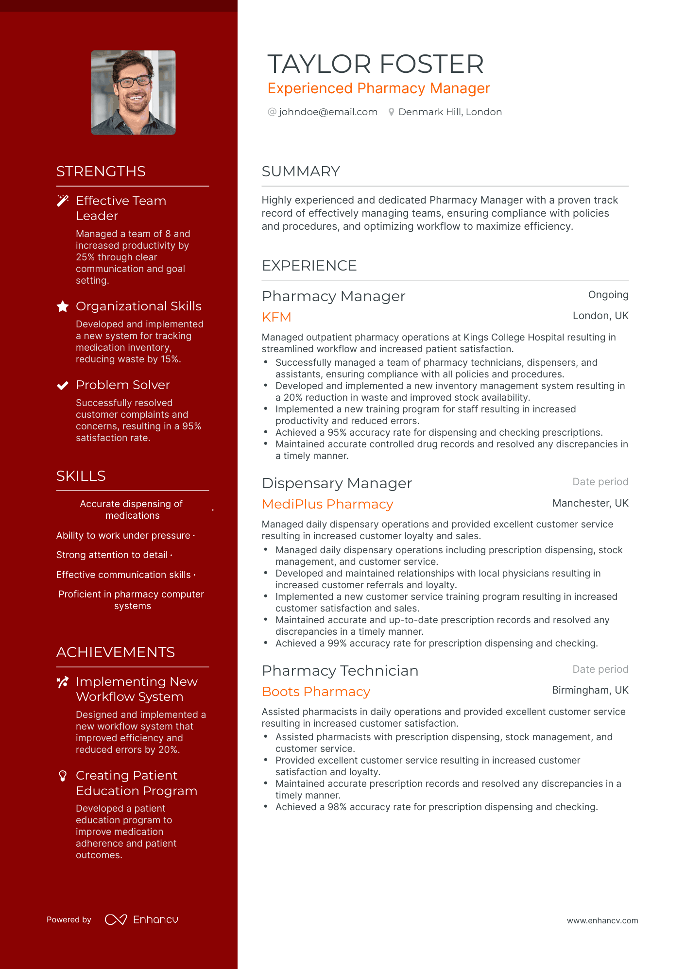 5 Pharmacy Manager Resume Examples & Guide for 2023