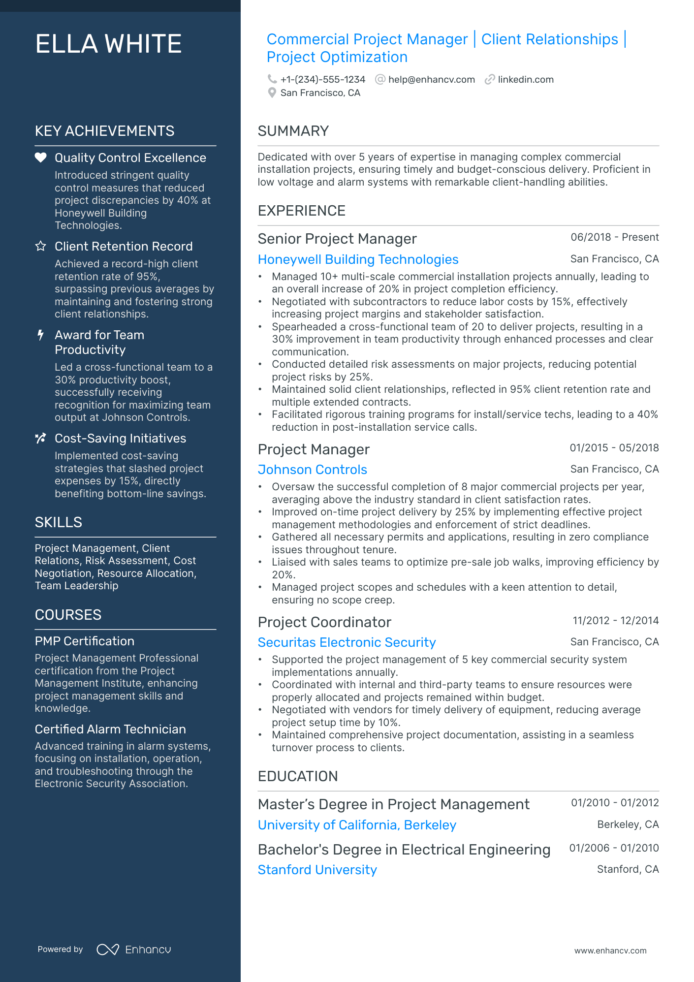 10 Commercial Project Manager Resume Examples & Guide for 2026