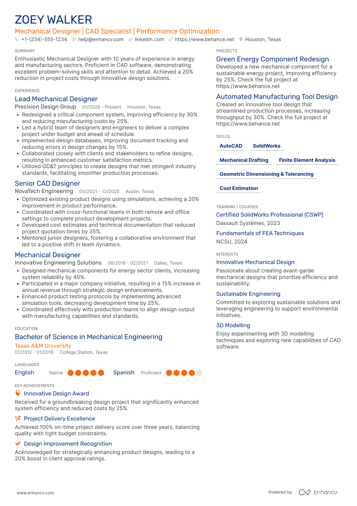 23 Mechanical Engineer Resume Examples & Guide for 2026