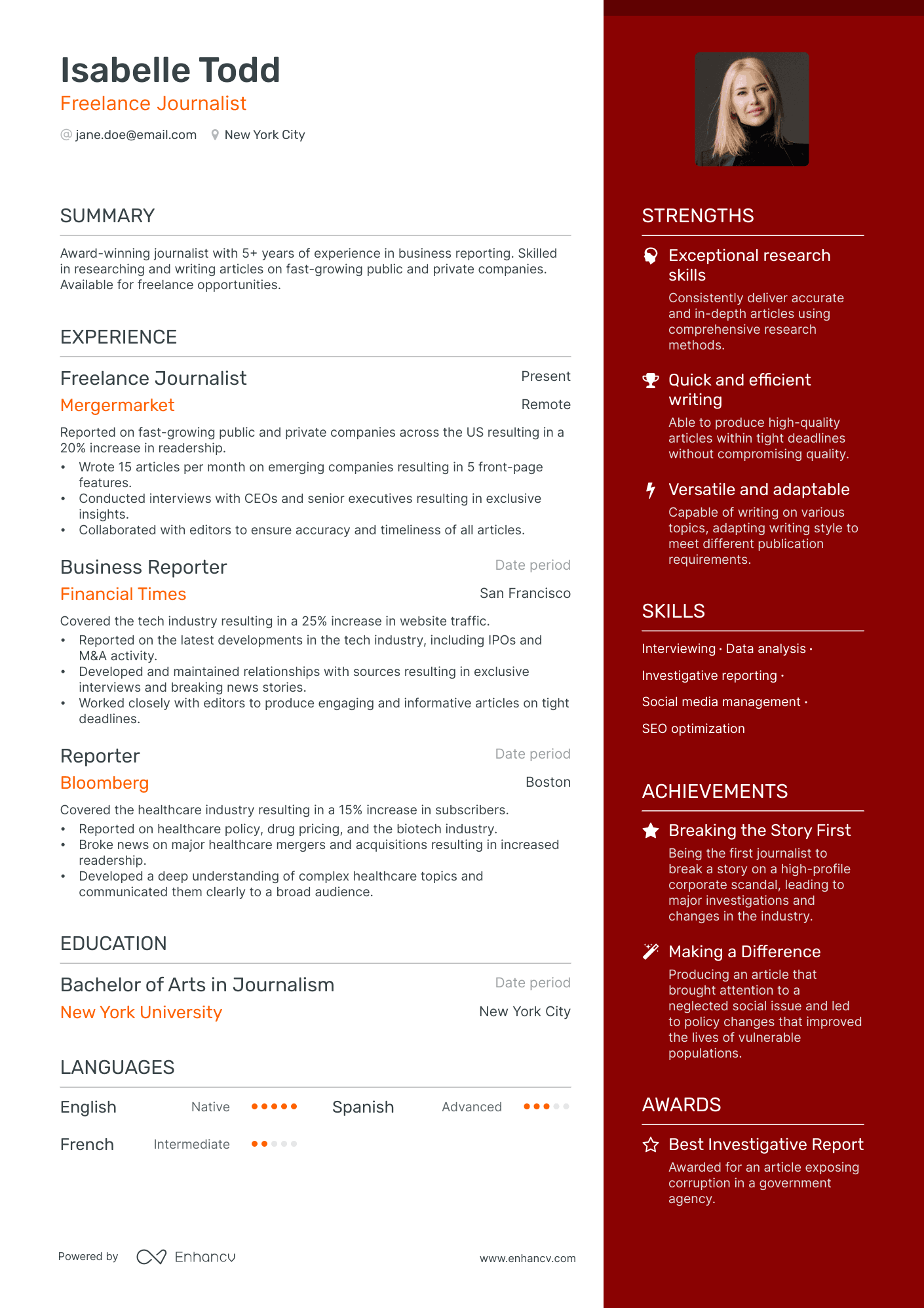 15 Freelancer Resume Examples & Guide for 2024