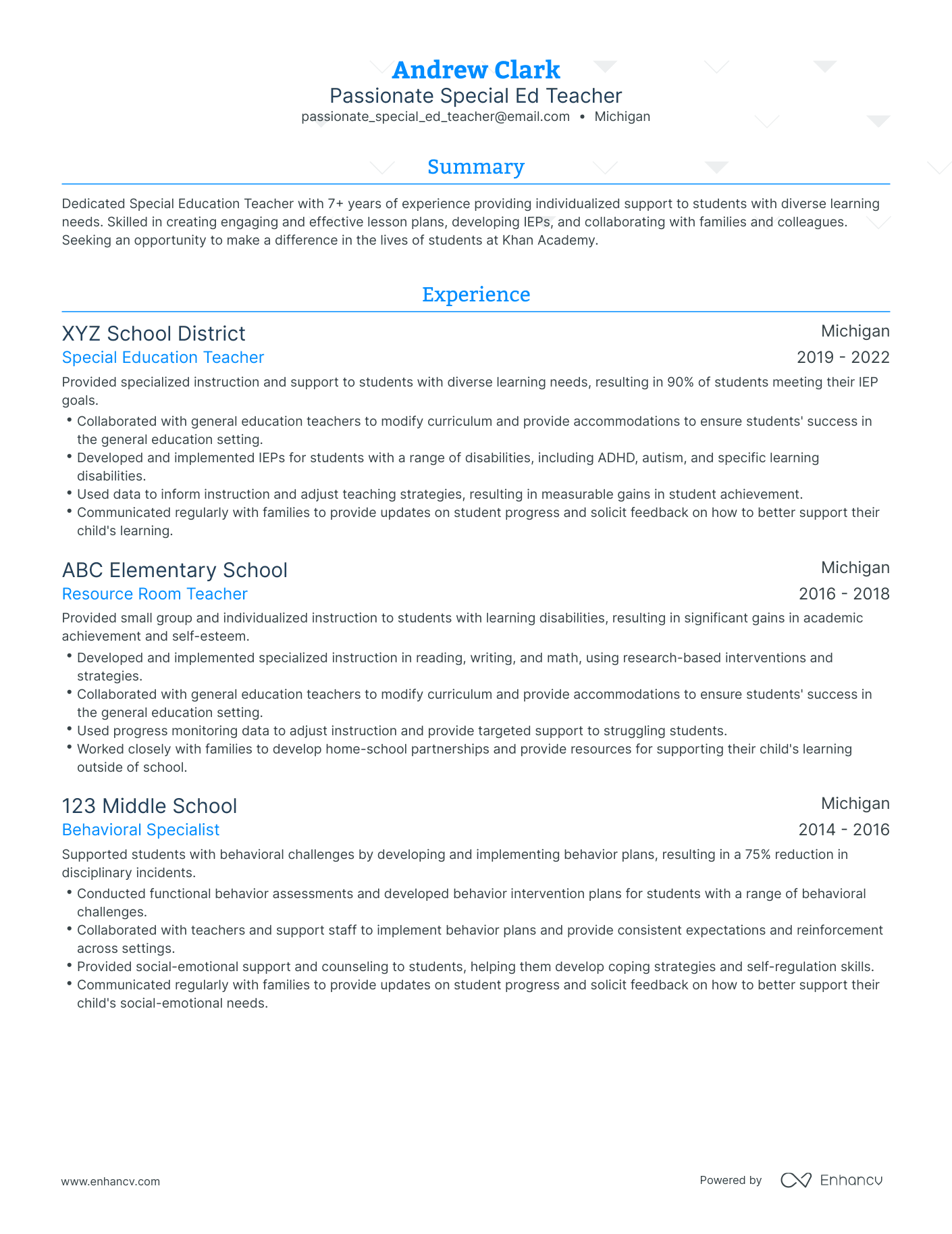 5 Special Ed Teacher Resume Examples And Guide For 2024