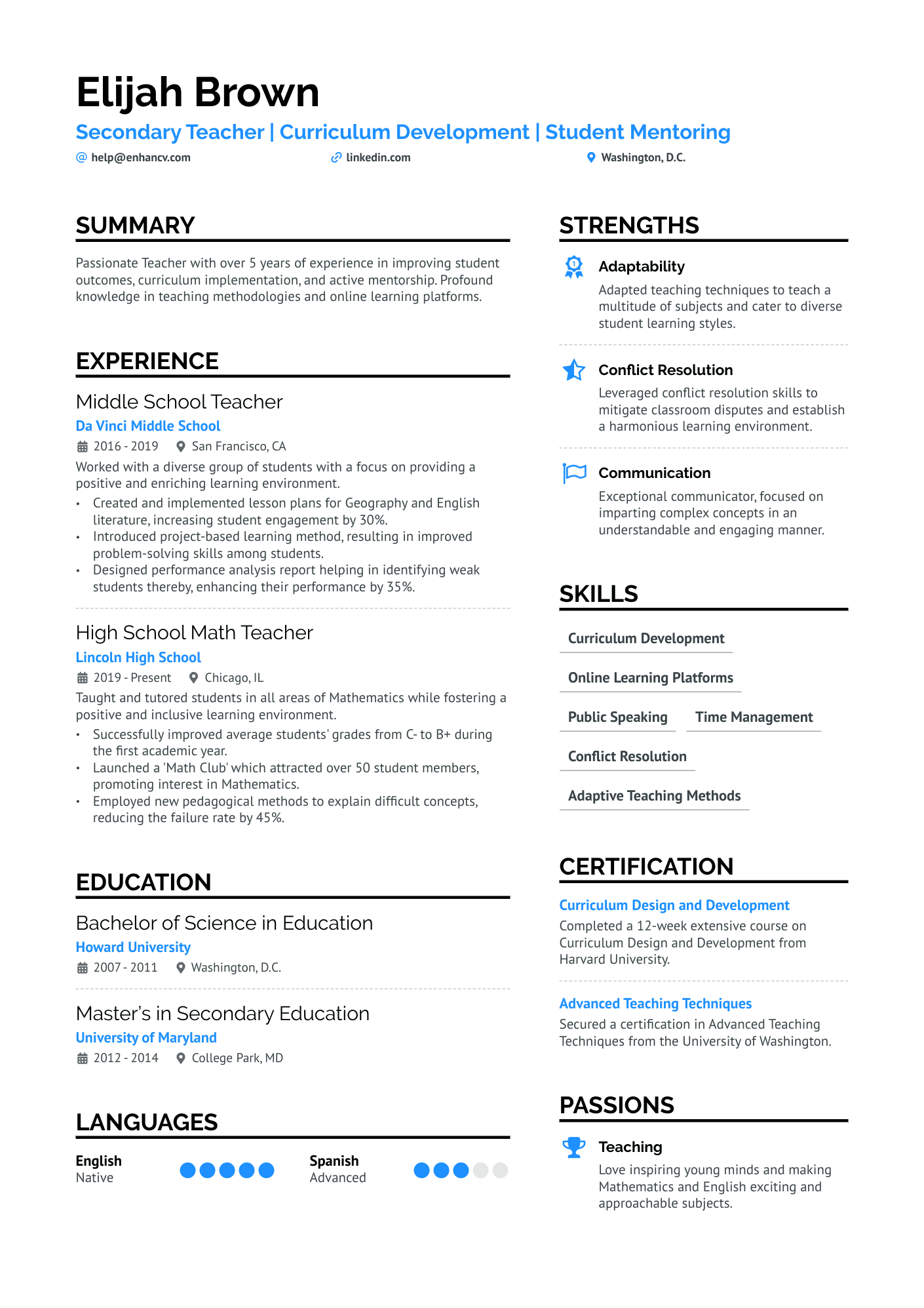 6 First Year Teacher Resume Examples & Guide for 2024