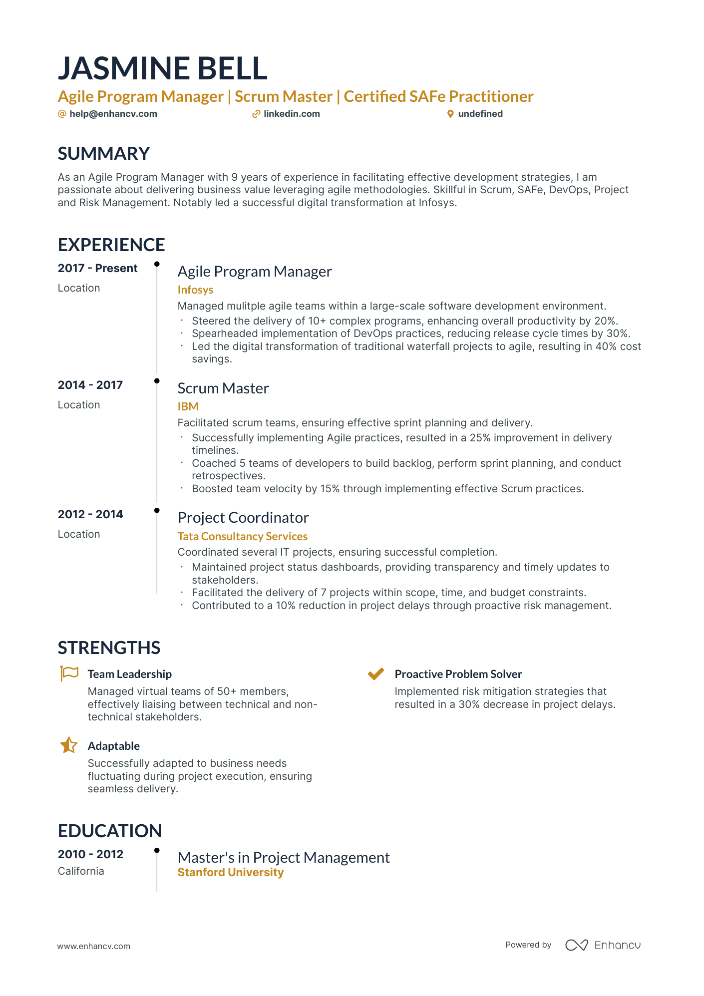 5 Agile Program Manager Resume Examples & Guide for 2024