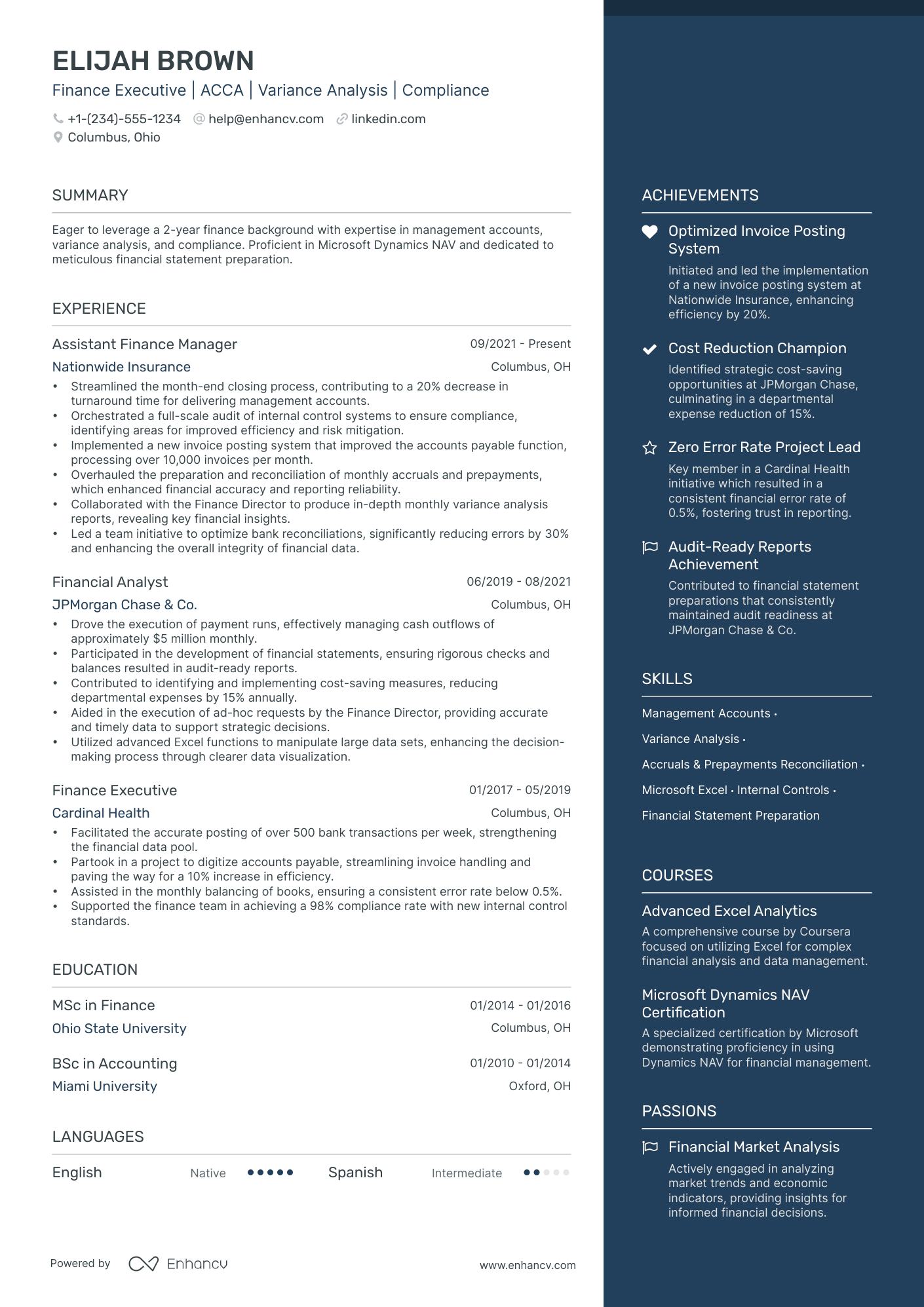 5 Finance Executive Resume Examples & Guide for 2024